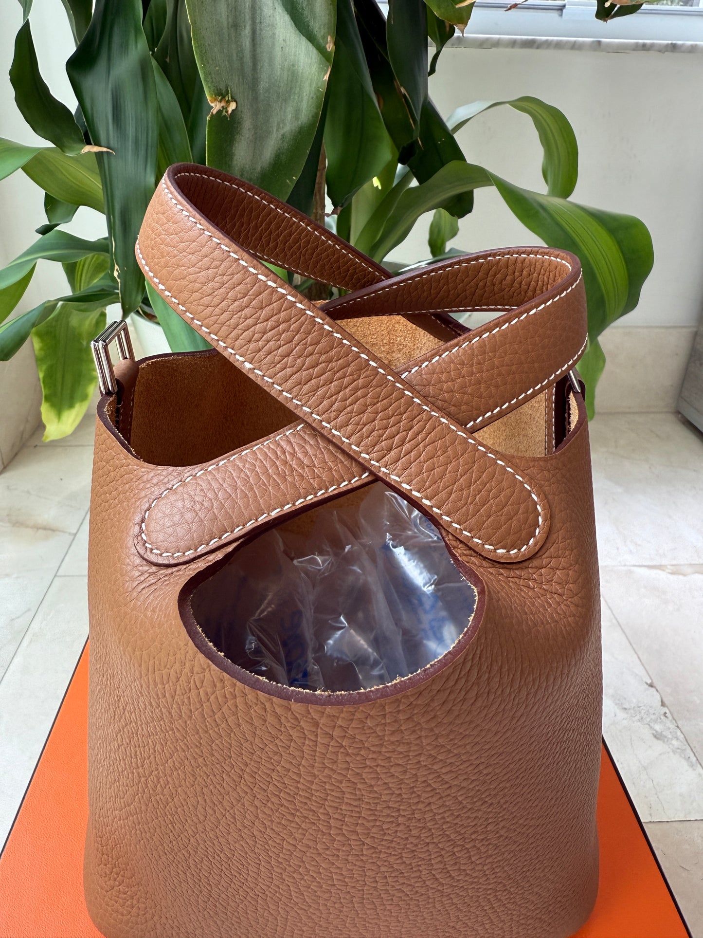 Hermès Picotin Lock 18 Gold Brown Clemence Palladium Hardware Bag Handbag