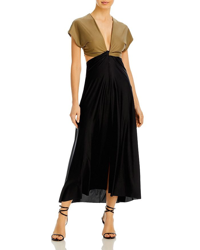Vix Paula Hermanny Loop Midi Cover Up Black Olive Green Beach Pool Dress Vix Paula Hermanny Loop Midi Cover Up Black Olive Green Beach Pool Dress