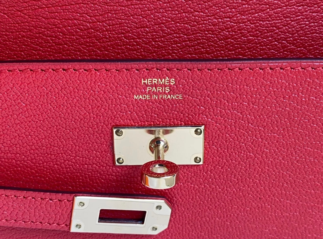 Hermès Kelly Long WALLET Rouge Tomate Gold Hardware GHW Red Chèvre Leather