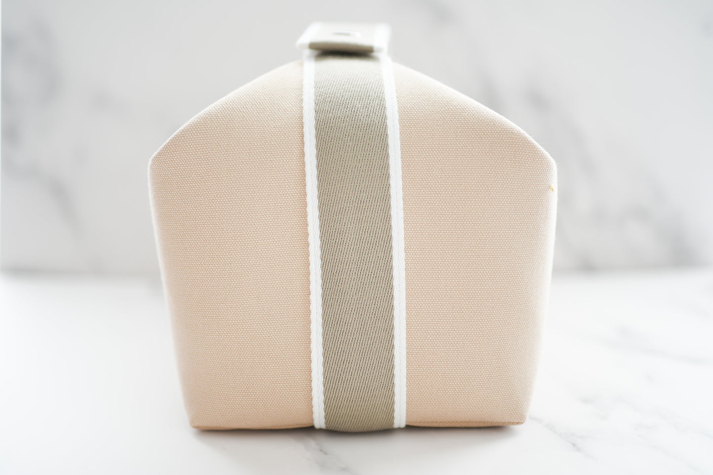 Hermes Bride a Brac Large Beige Taupe Naturel Canvas Beach Bag Make Up Pouch Travel Case