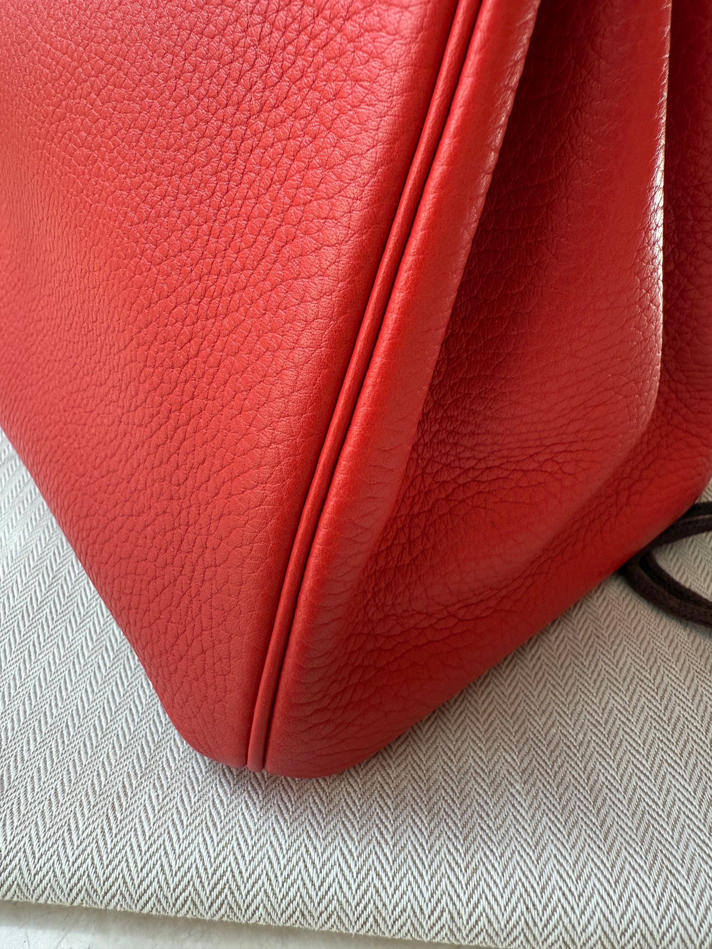 Hermès Birkin 30 Rouge Tomate Red Togo Leather GHW X Stamp Handbag Bag Pre-Owned