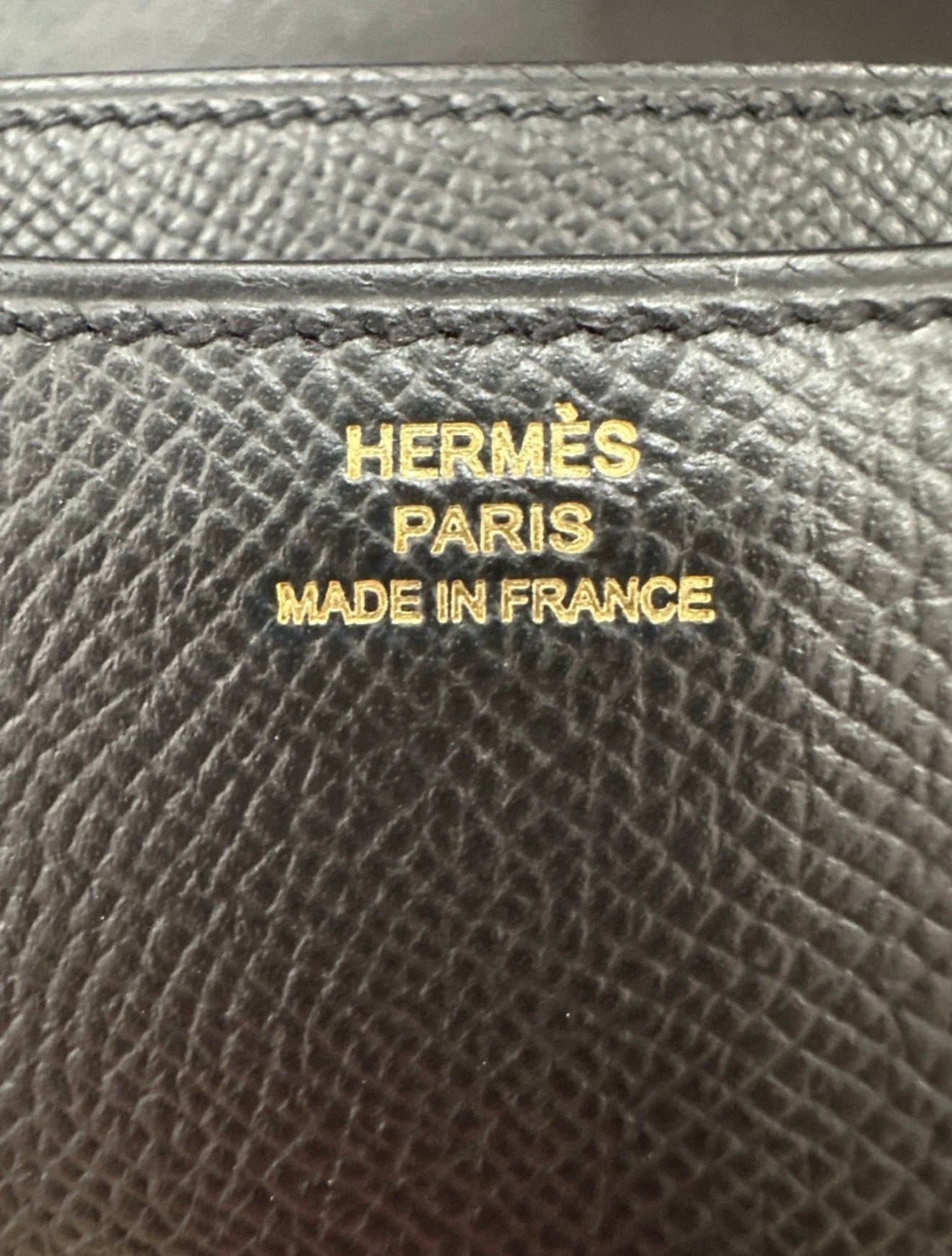 Hermes Constance 18 Mini Black Noir Epsom Leather Gold Hardware GHW Flap Shoulder Cross Body Bag Purse