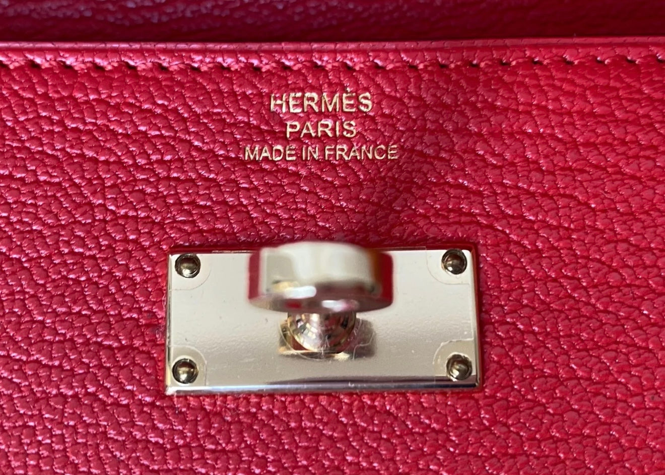 Hermès Kelly Long WALLET Rouge Tomate Gold Hardware GHW Red Chèvre Leather