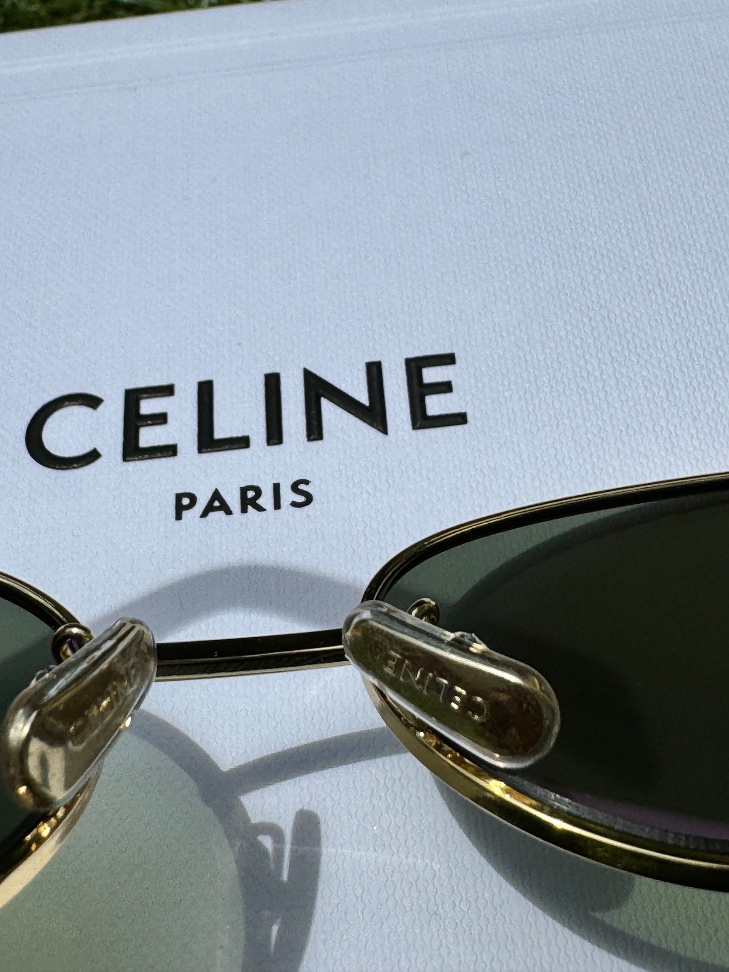 Celine Triomphe 01 Oval-frame gold-tone and tortoiseshell acetate Sunglasses CL40235U