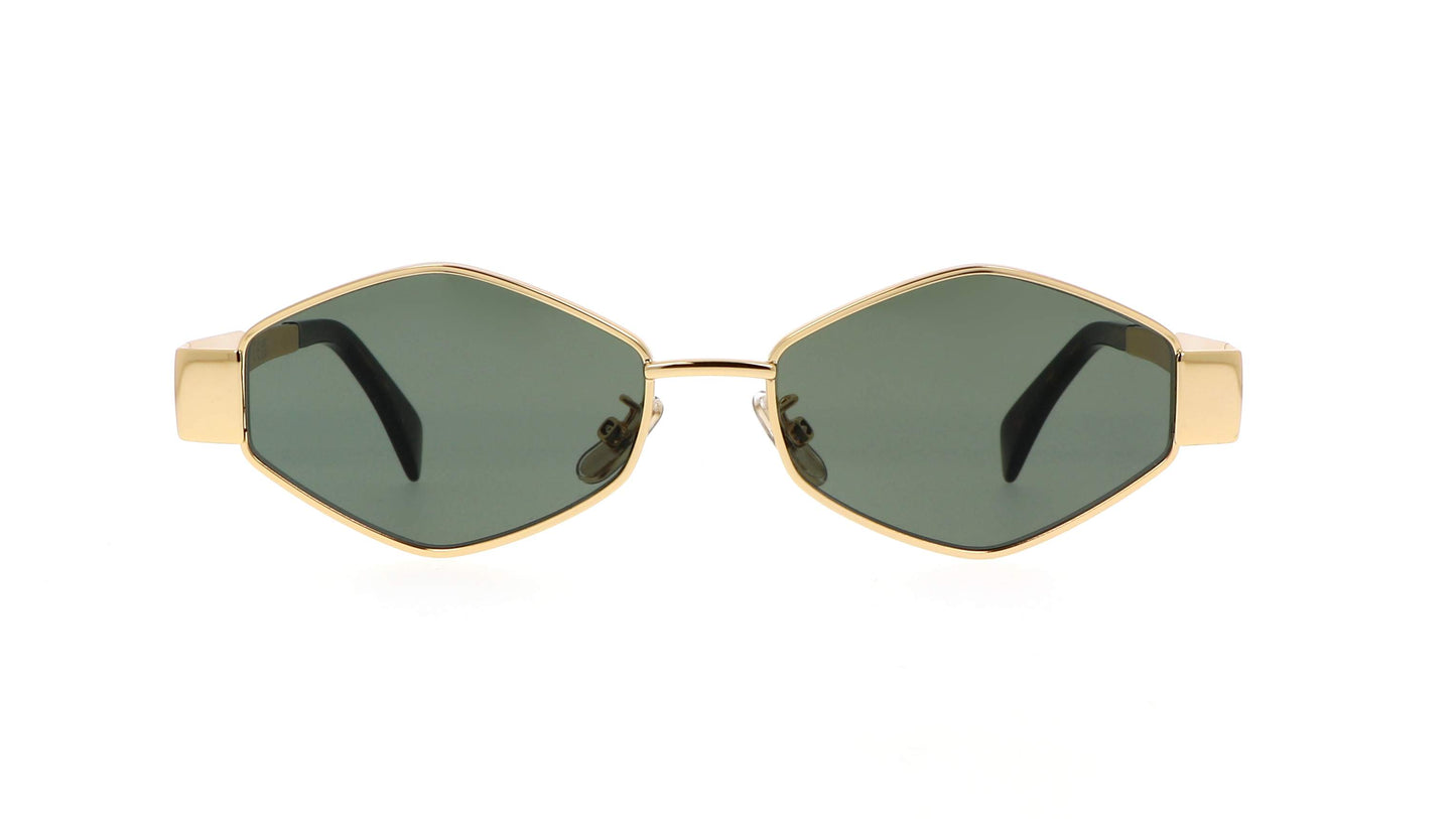 Celine TRIOMPHE 01 Metal Losange CL40254U Gold Green Sunglasses