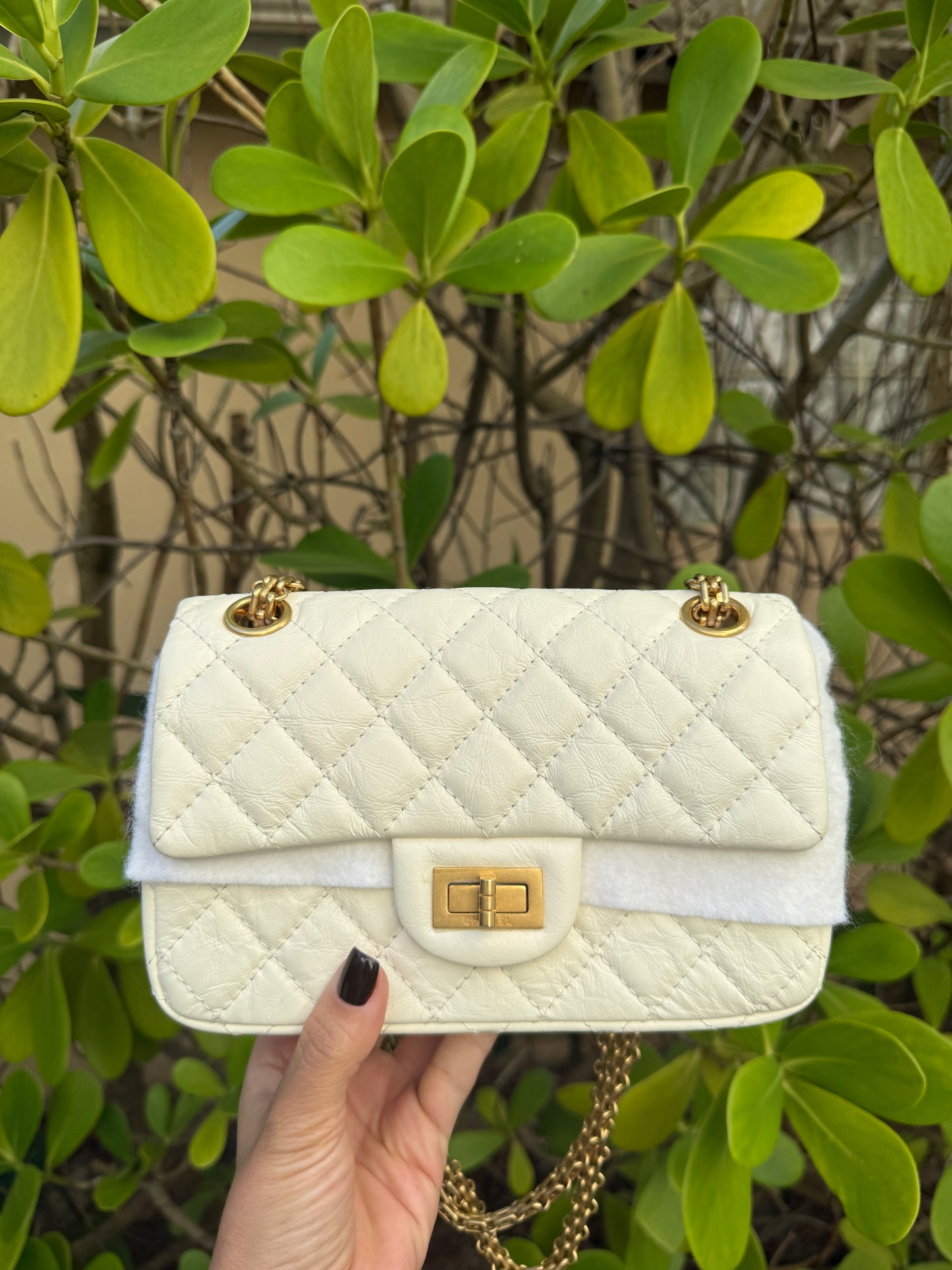 CHANEL 2.55 REISSUE MINI RECTANGULAR FLAP BAG NAVY QUILTED CALFSKIN LEATHER GHW