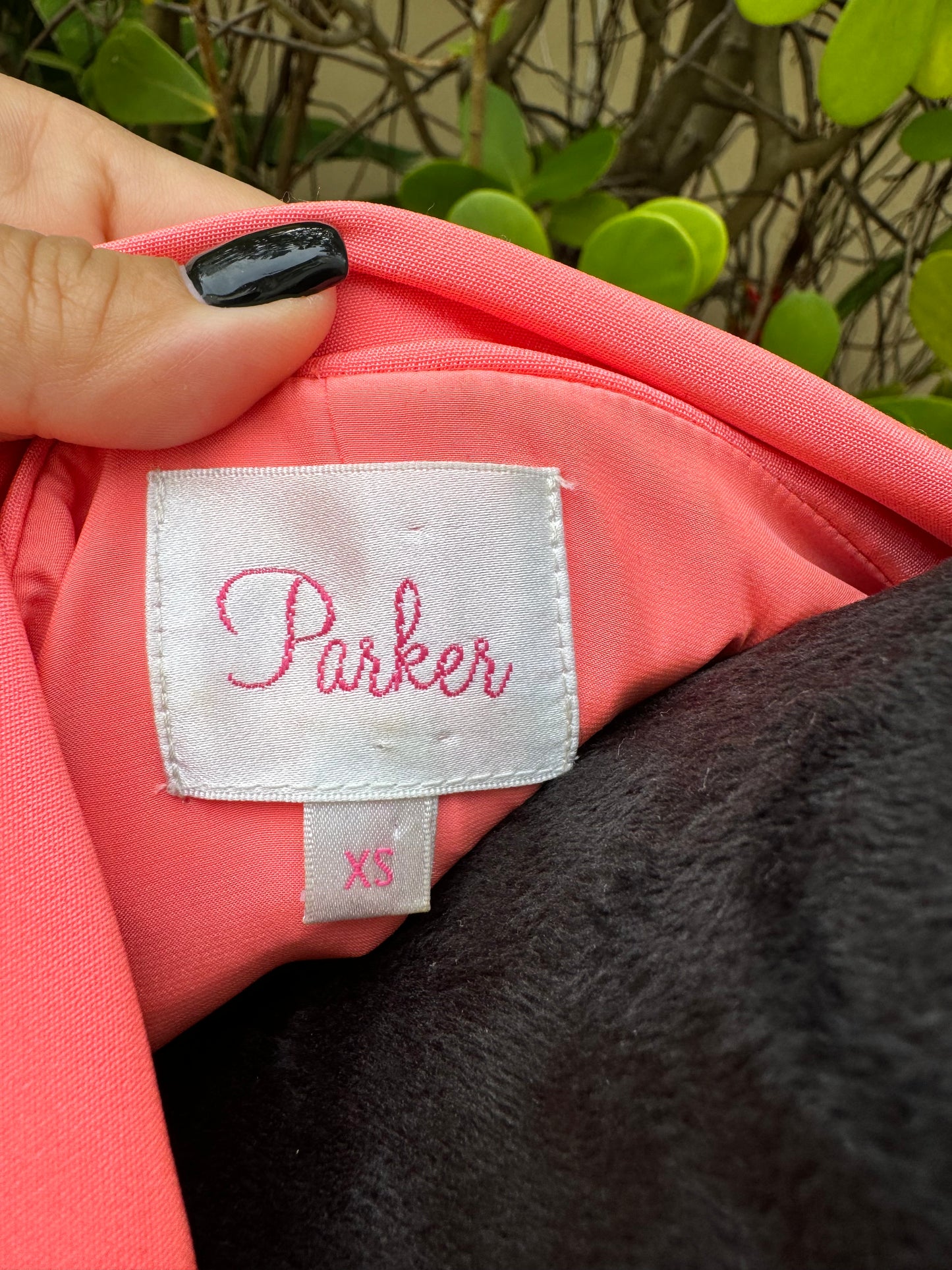 Parker Pink Salmon Coral Collared Slim Short Silk Blazer Jacket Pre-Owned