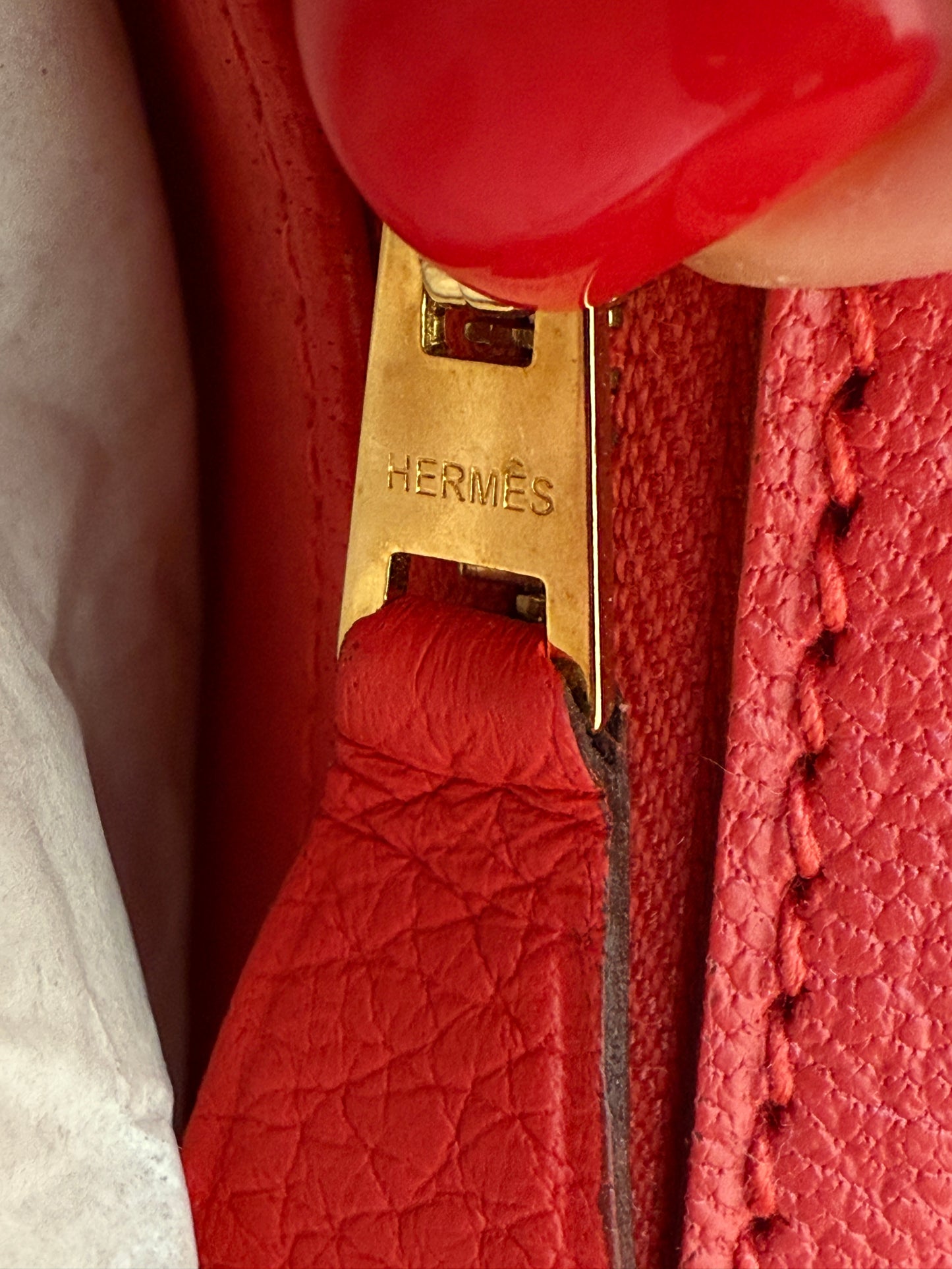 Hermès Birkin 30 Rouge Tomate Red Togo Leather GHW X Stamp Handbag Bag Pre-Owned