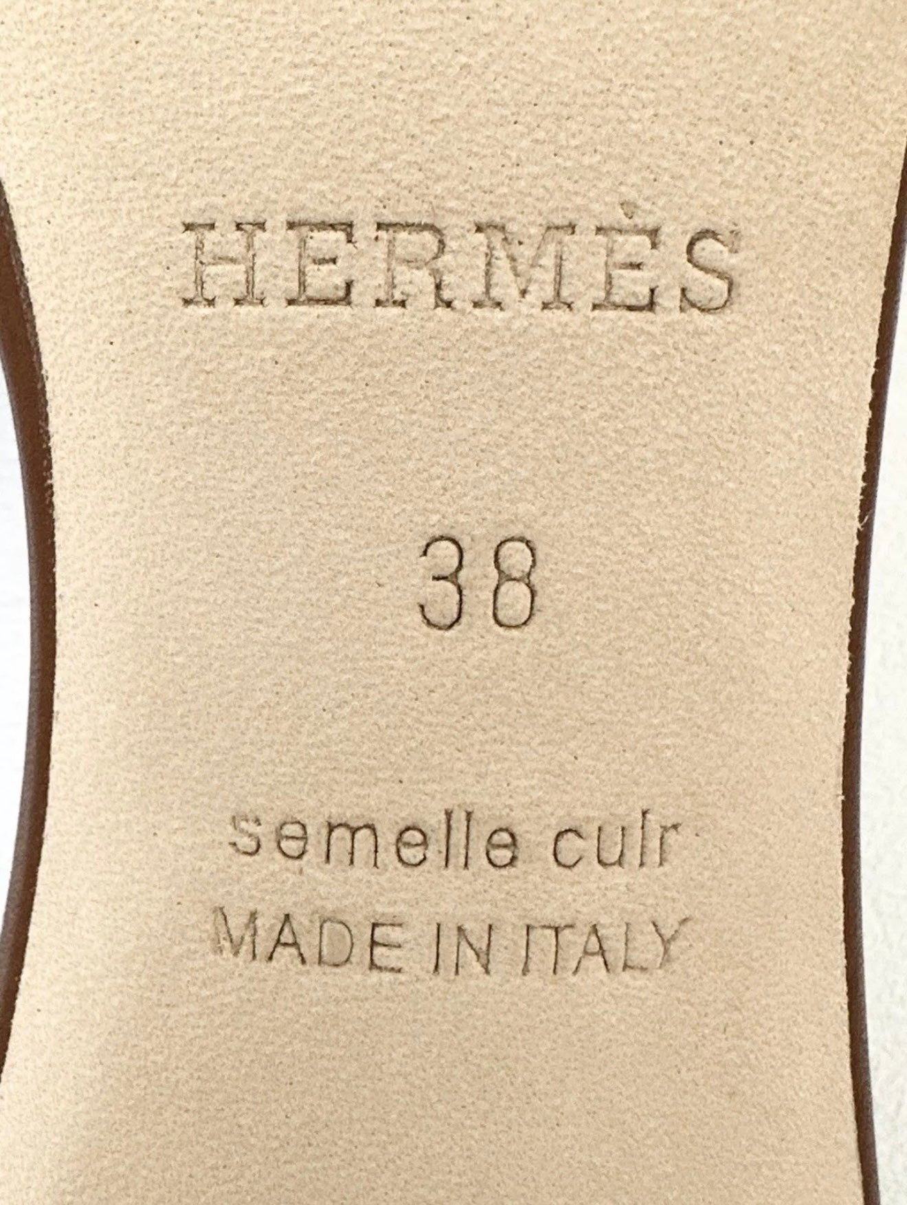 HERMES H OASIS SANDALS IN GOLD BROWN LEATHER SHOES MULES SLIDES HEELS