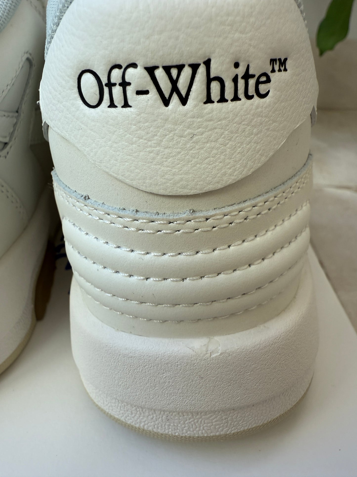Off-White Out Of Office Arrow Calfskin White Black Lace Up Sneakers