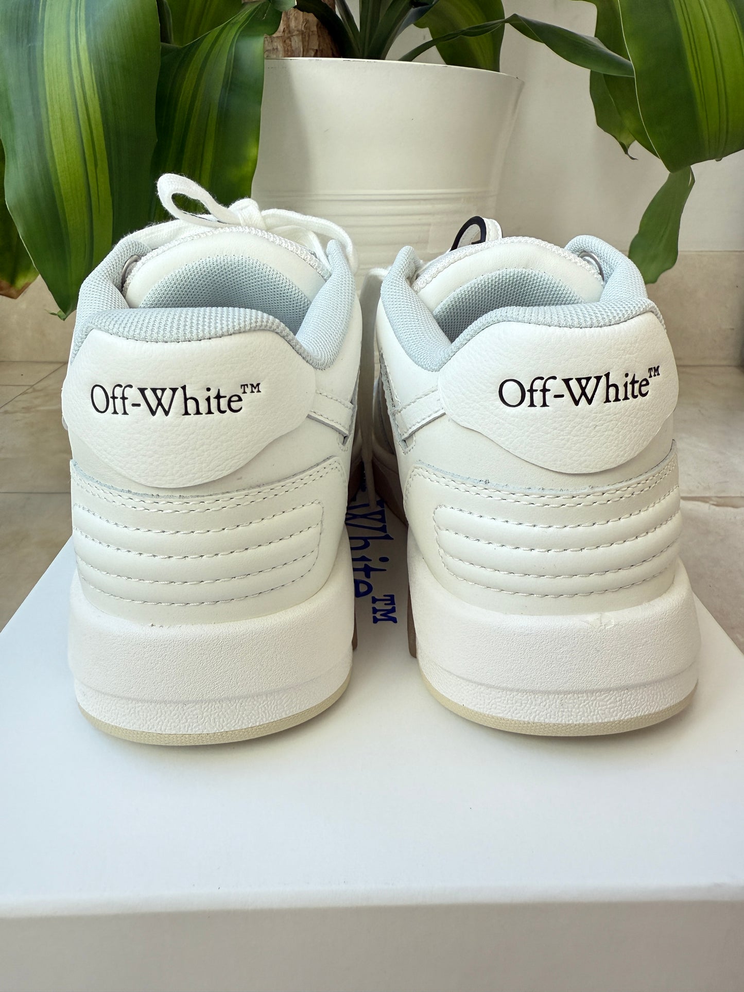 Off-White Out Of Office Arrow Calfskin White Black Lace Up Sneakers