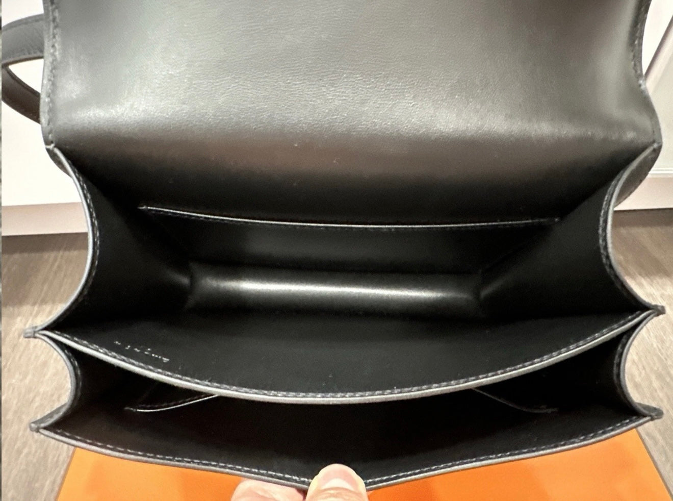 Hermes Constance 18 Mini Black Noir Epsom Leather Gold Hardware GHW Flap Shoulder Cross Body Bag Purse