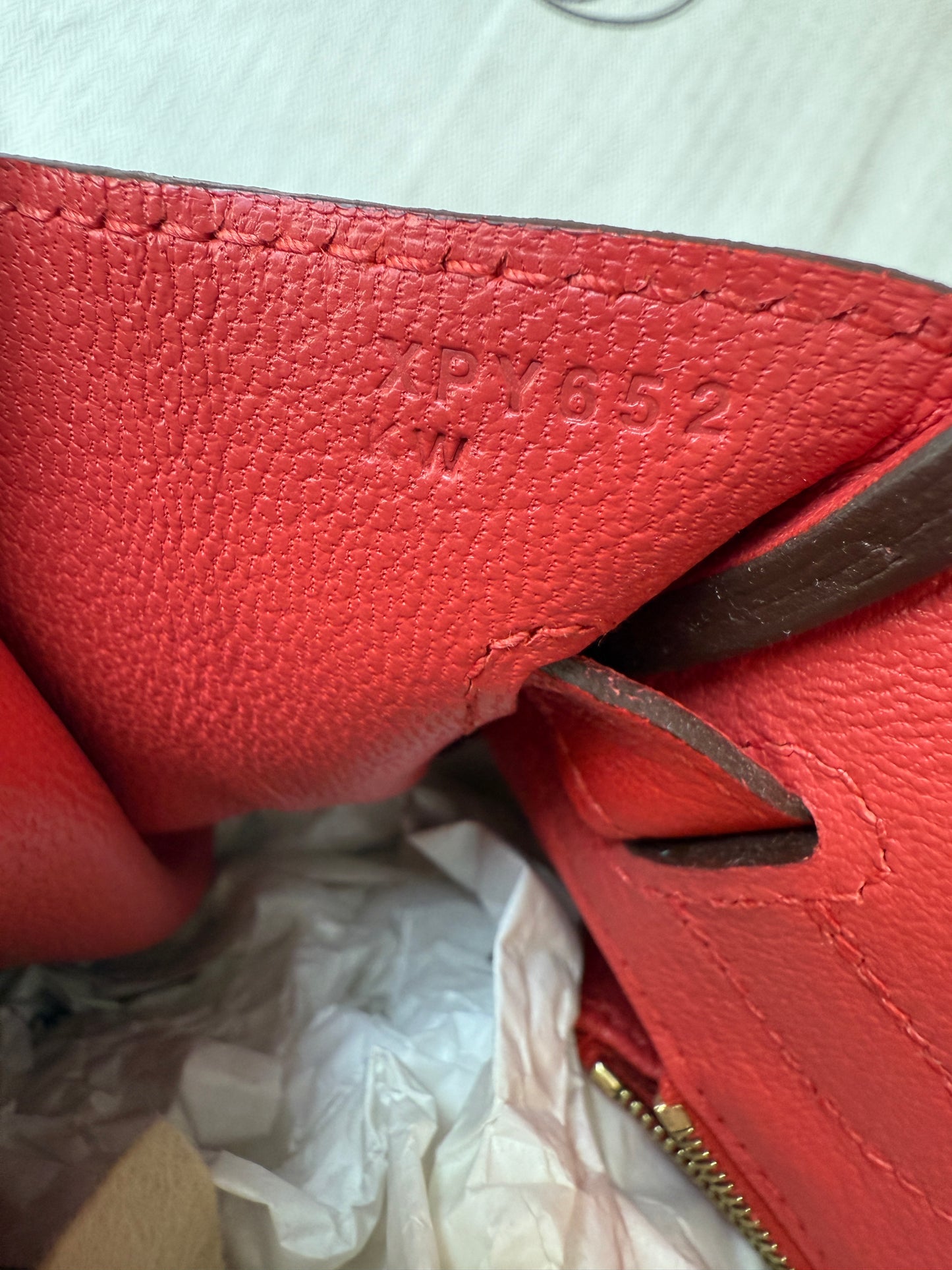 Hermès Birkin 30 Rouge Tomate Red Togo Leather GHW X Stamp Handbag Bag Pre-Owned