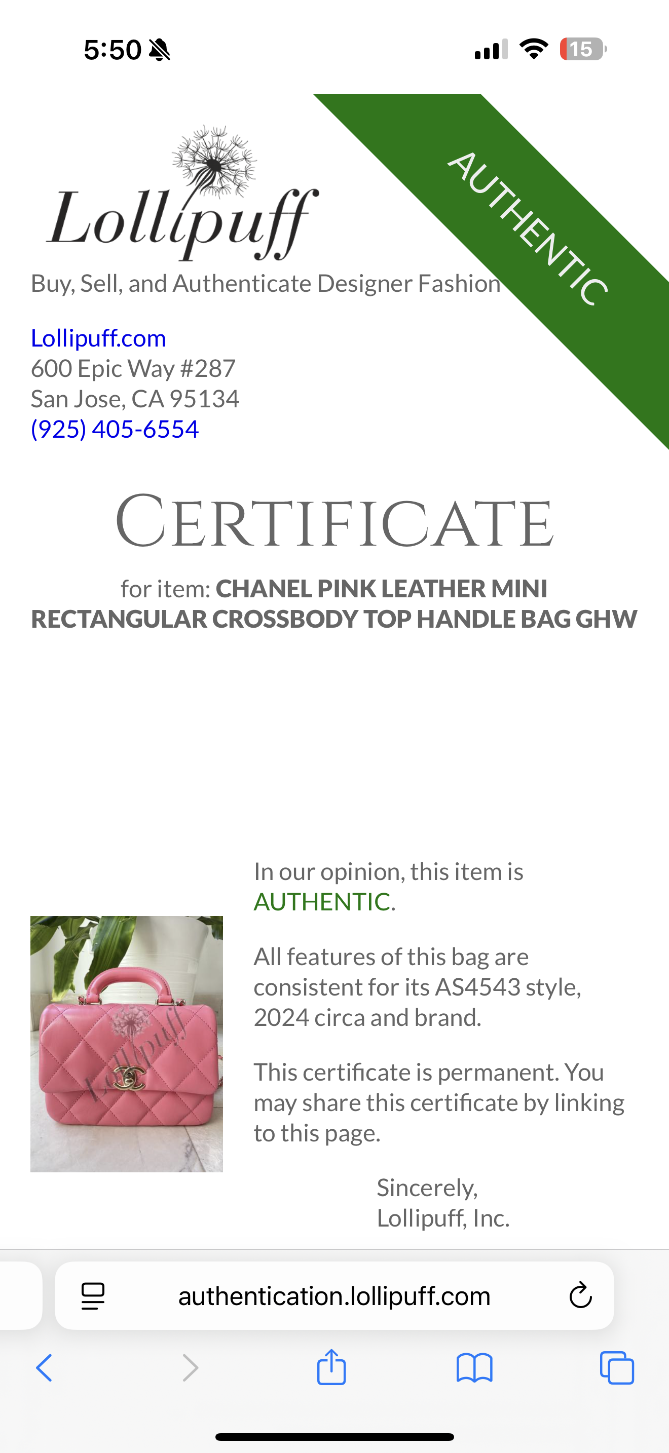 CHANEL 2024C PINK LEATHER MINI RECTANGULAR CROSSBODY TOP HANDLE BAG GOLD HW
