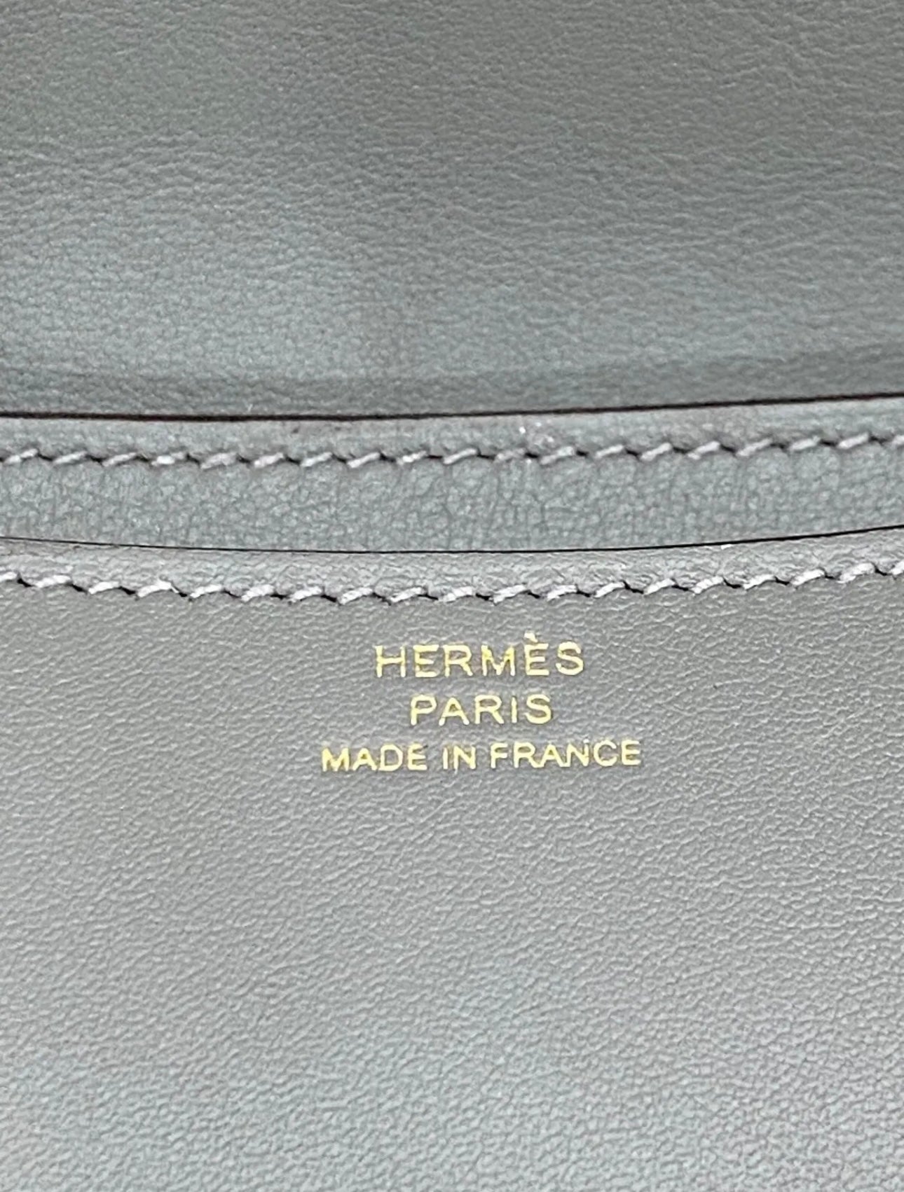 Hermès CONSTANCE 18 MINI MIRROR GRAY GRIS MEYER VEAU SWIFT LEATHER BAG GHW