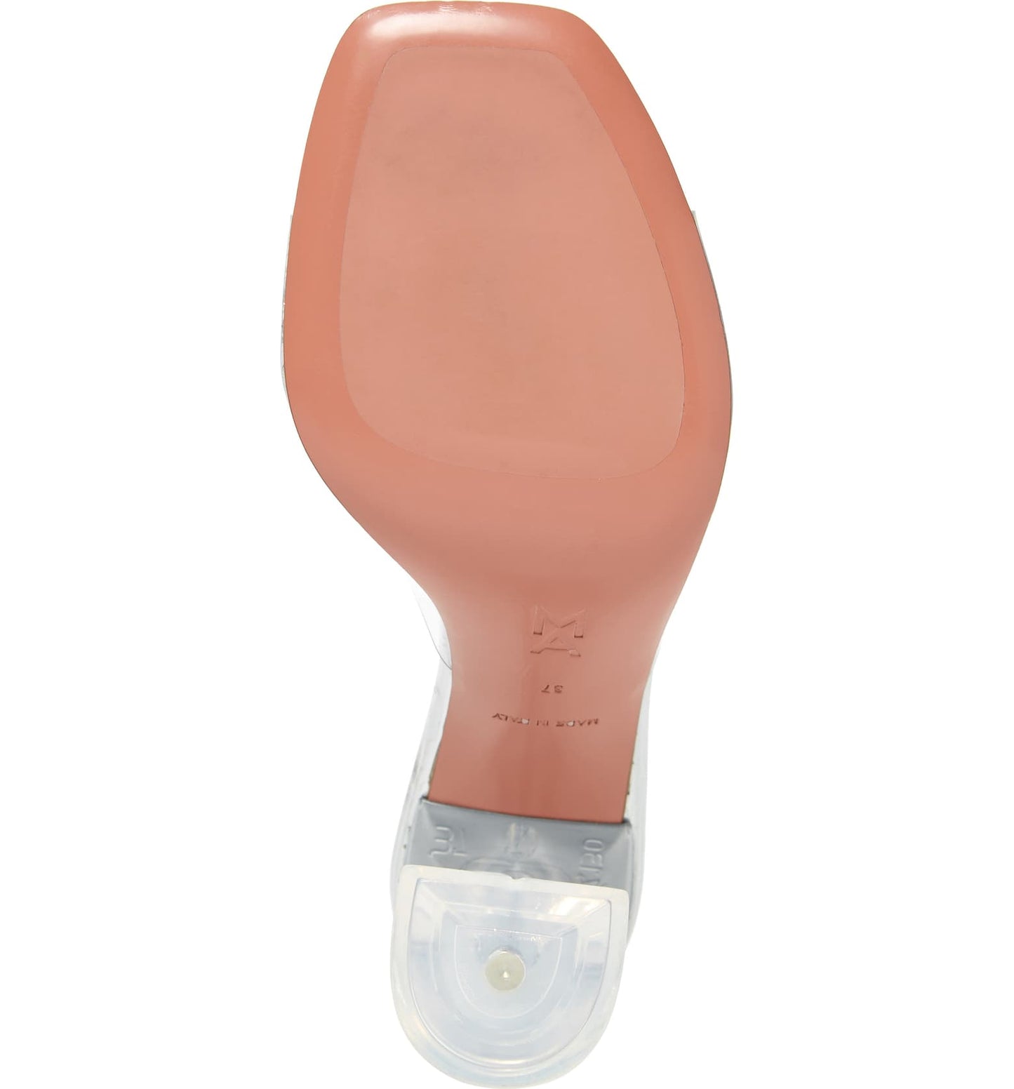Amina Muaddi Lupita Glass Clear PVC Transparent Mule Mules Plastic Heels Open Toe