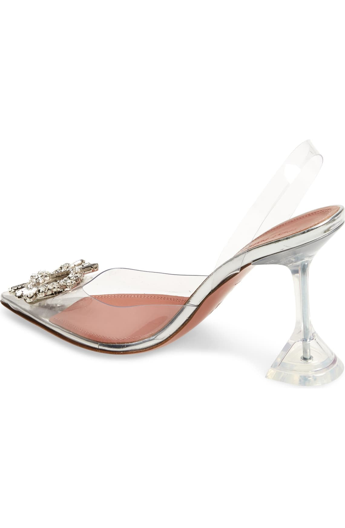 Amina Muaddi Begum Transparent PVC Clear Slingback Pumps