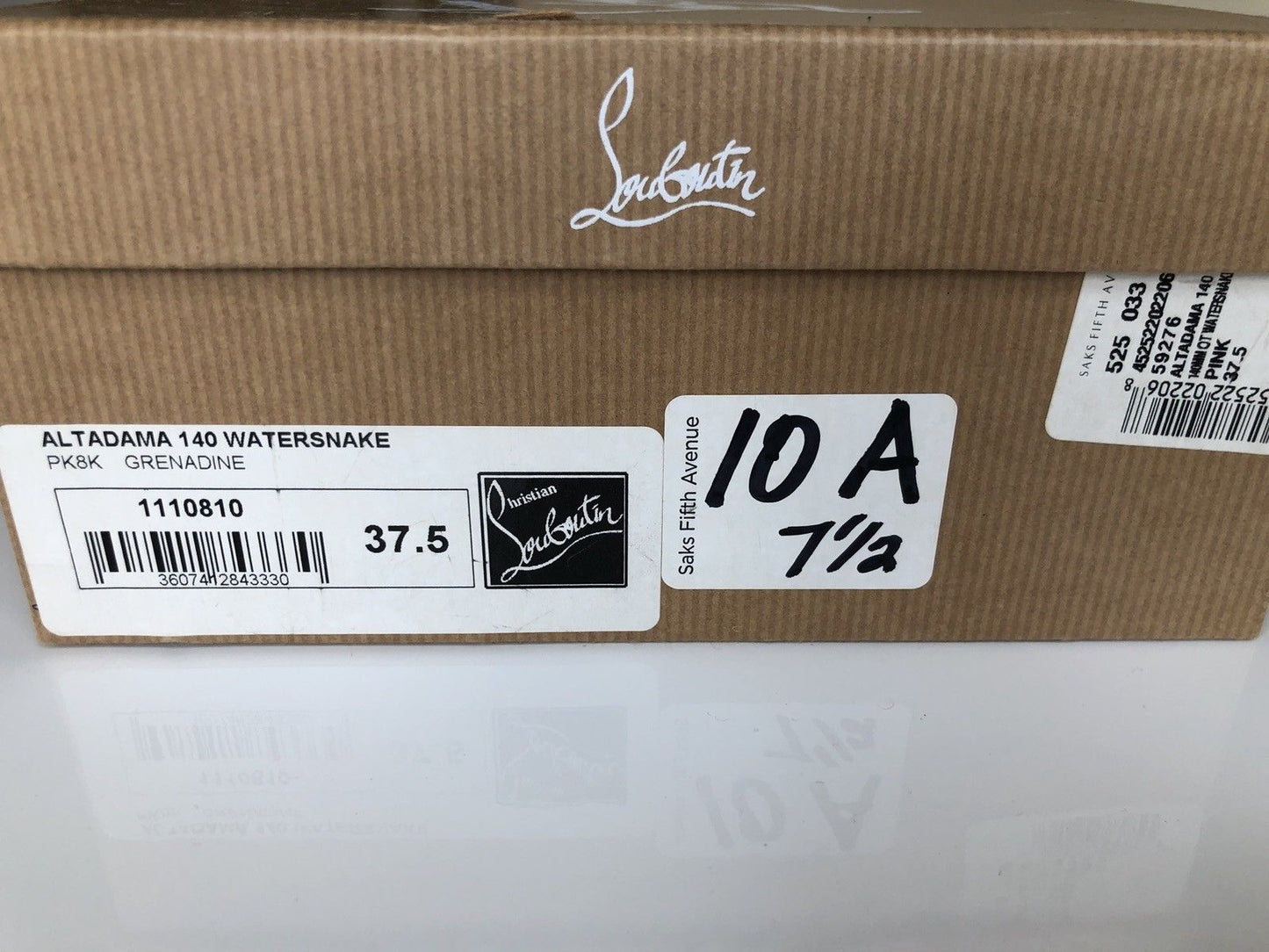 CHRISTIAN LOUBOUTIN ALTADAMA 140 WATERSNAKE GRENADINE SNAKE PINK PUMP SHOES