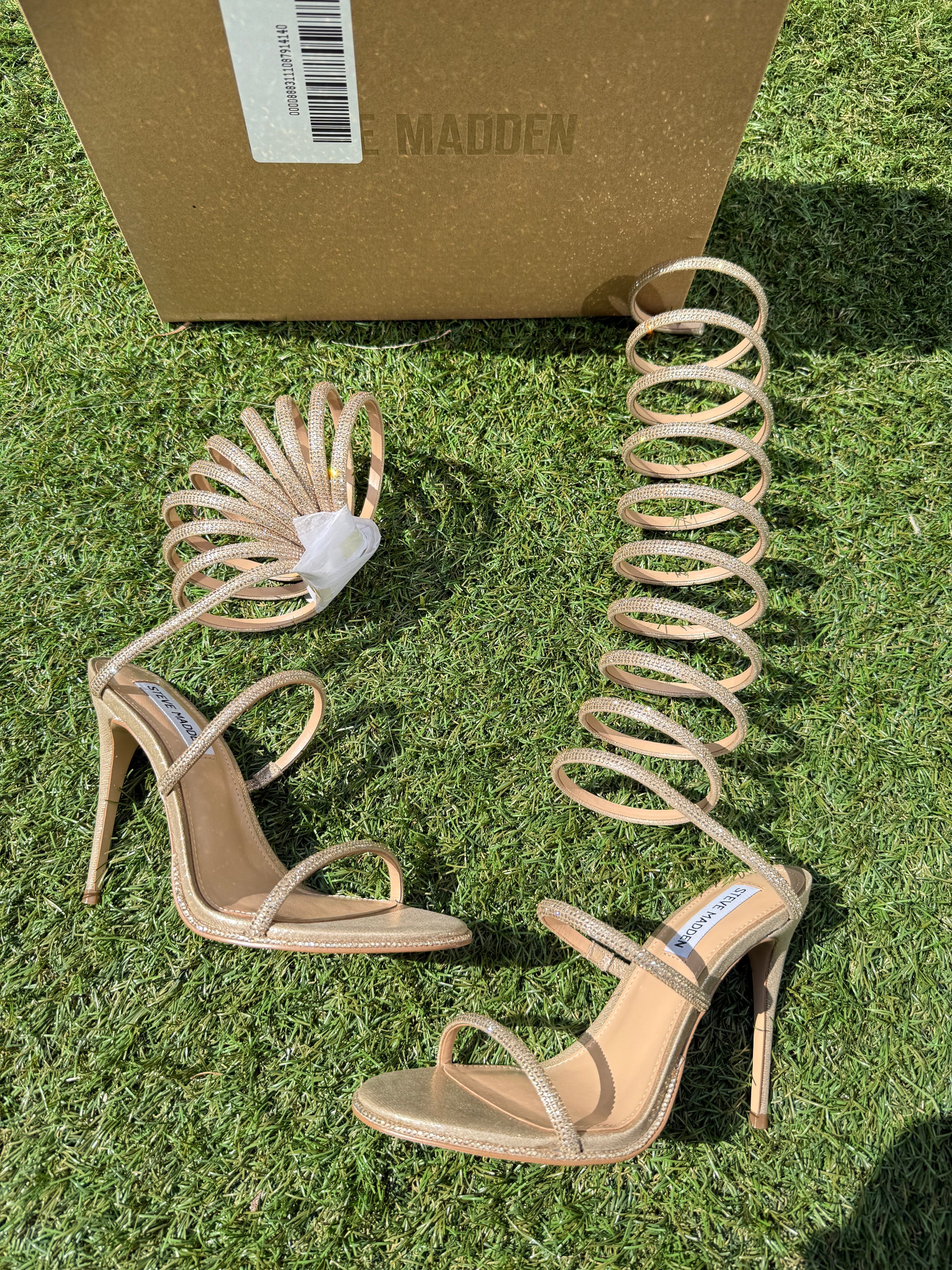 Steve Madden Euphoric Champagne Rhinestones Crystals Snake