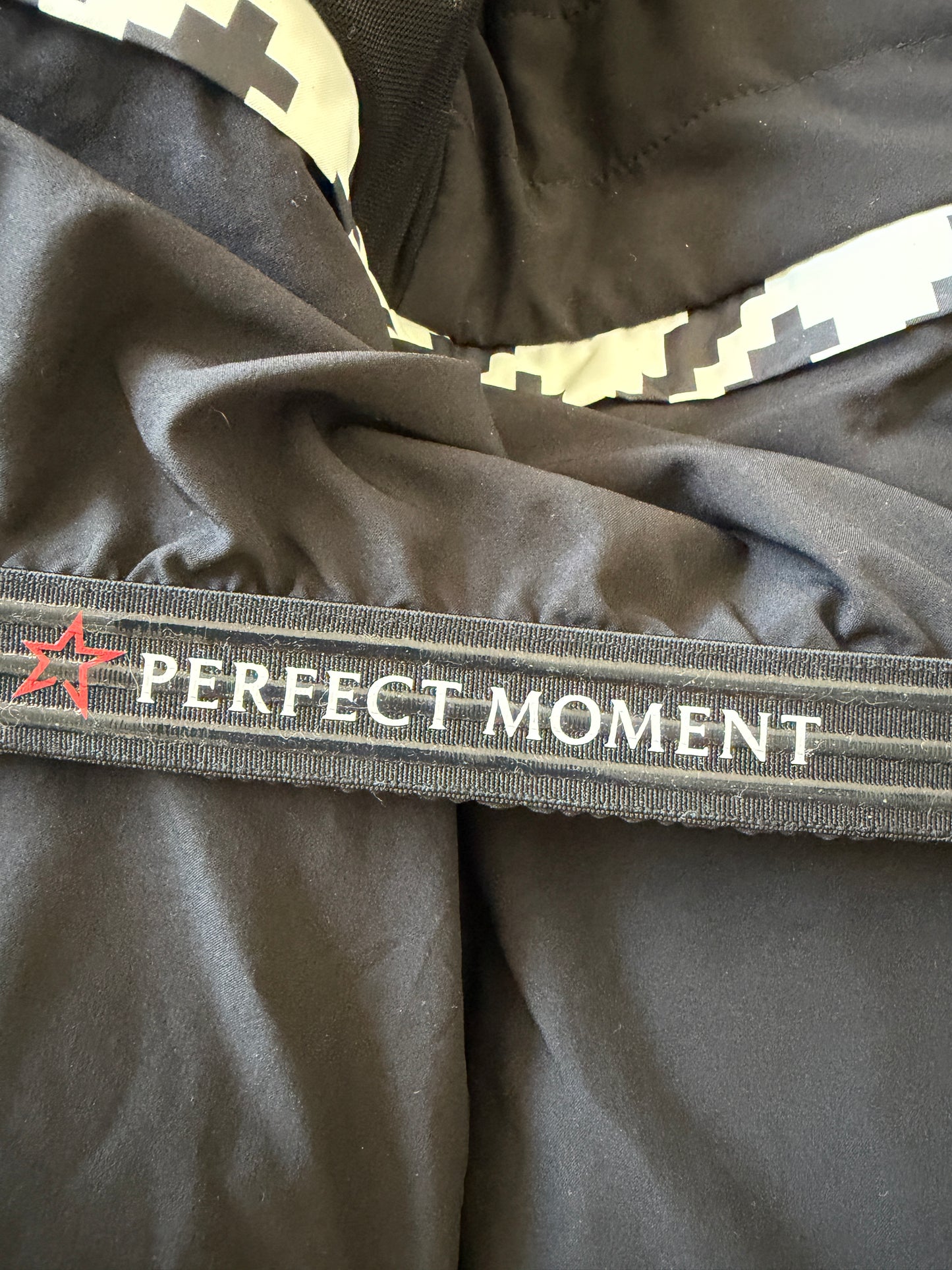 Perfect Moment Houndstooth Black White Ski Duvet Down Jacket Puffer Ski Jacket S