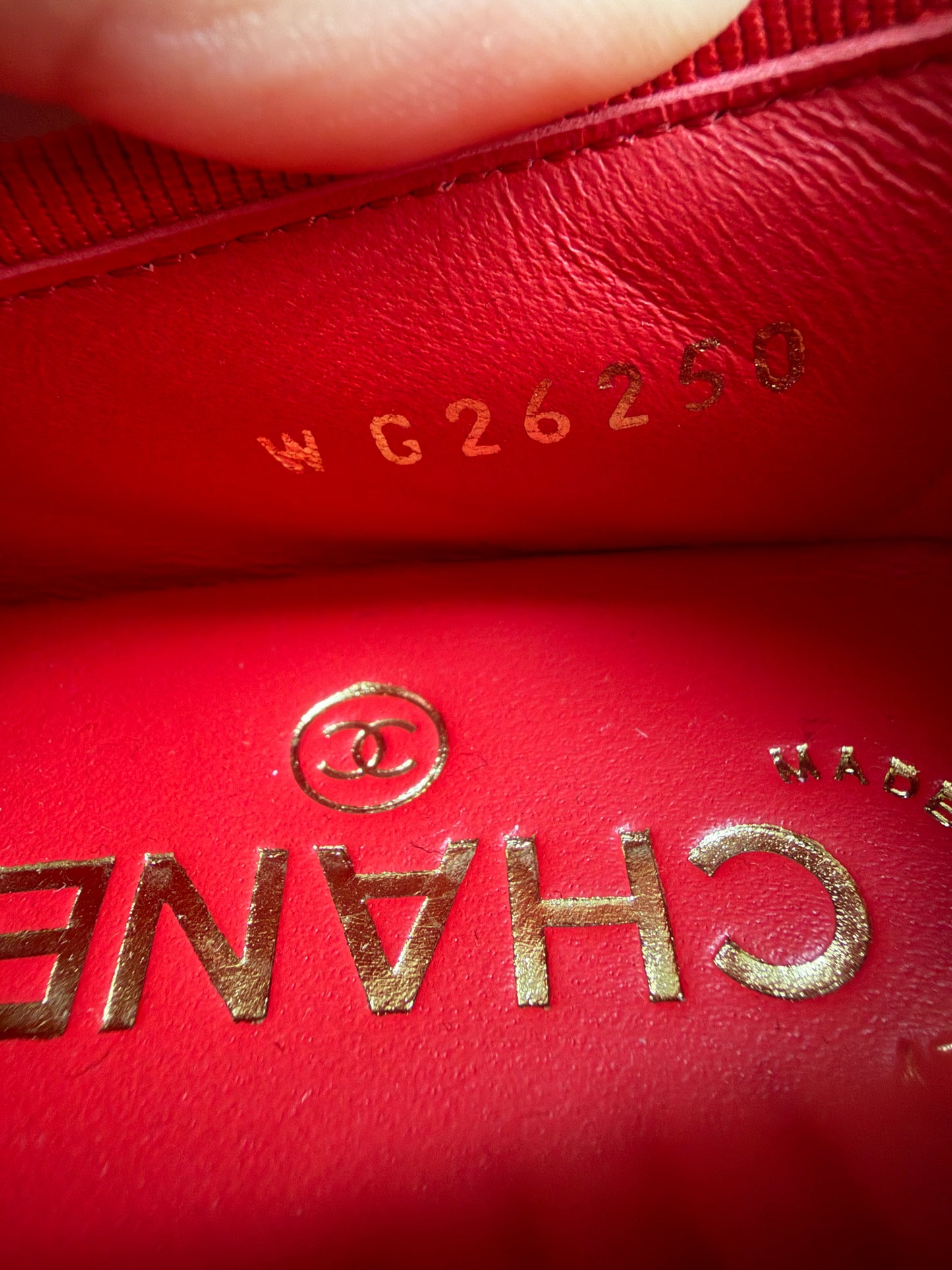 Chanel 26B Blazy Lambskin Leather Quilted Red Agneau Rouge CC Logo Ballet Ballerina Flats