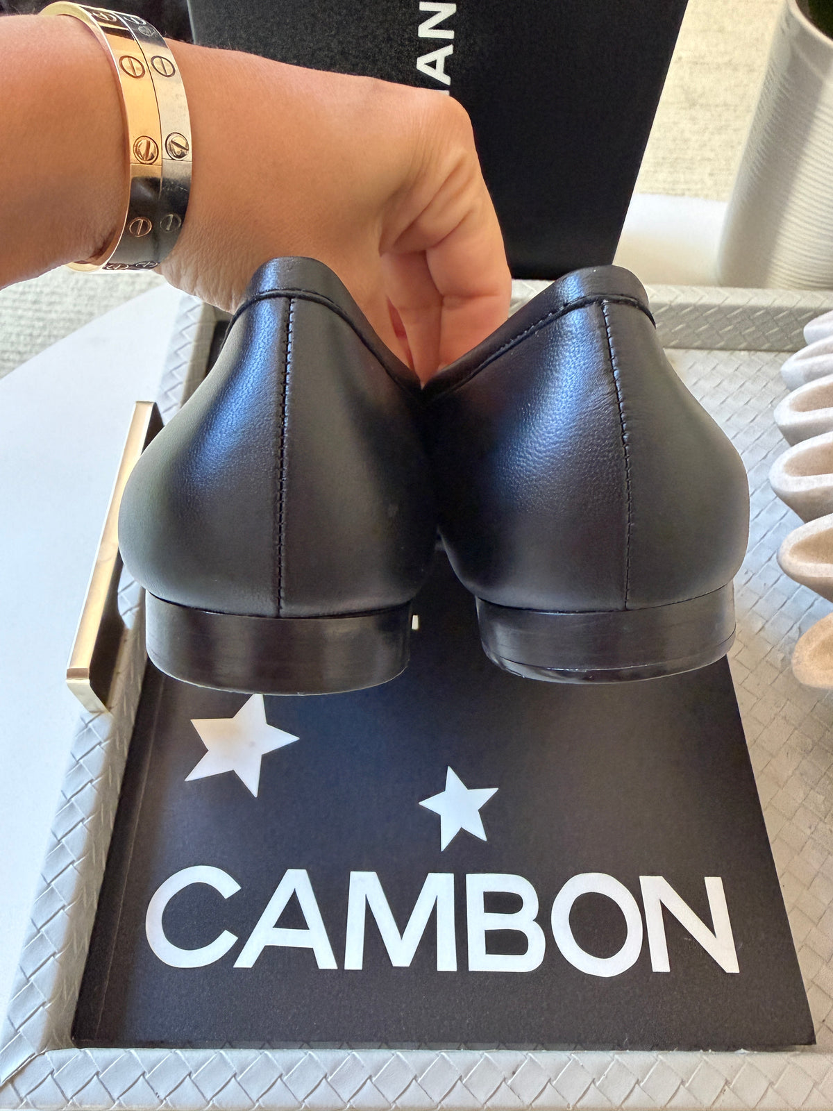 Chanel 2024 Classic Lambskin Leather Black Enamel CC Logo Moccasins Loafers Flats Shoes