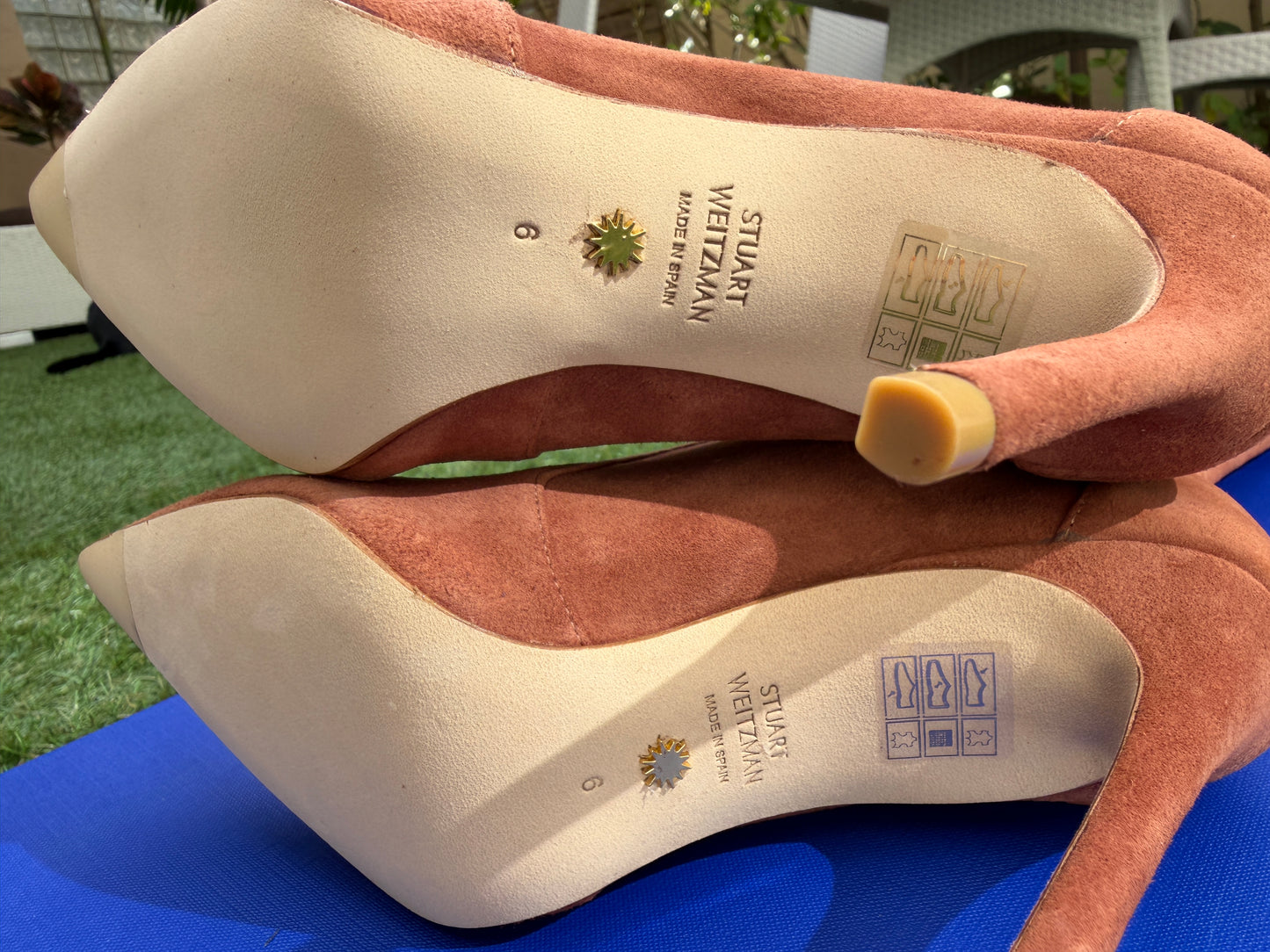 STUART WEITZMAN ULTRASTUART 100 CAPPUCCINO SUEDE BROWN STRETCH POINT TOE OVER KNEE BOOTS