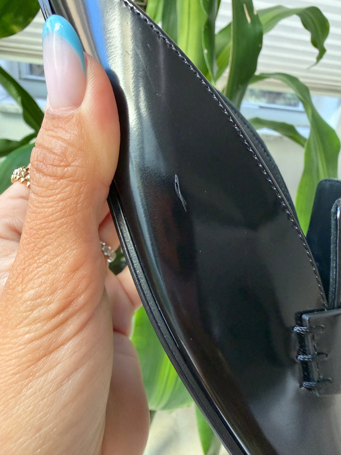 CHANEL F/W 2026 BLACK SHINY CALFSKIN LEATHER MULE LOAFERS  SQUARE TOE BLAZY MULES SLIDES