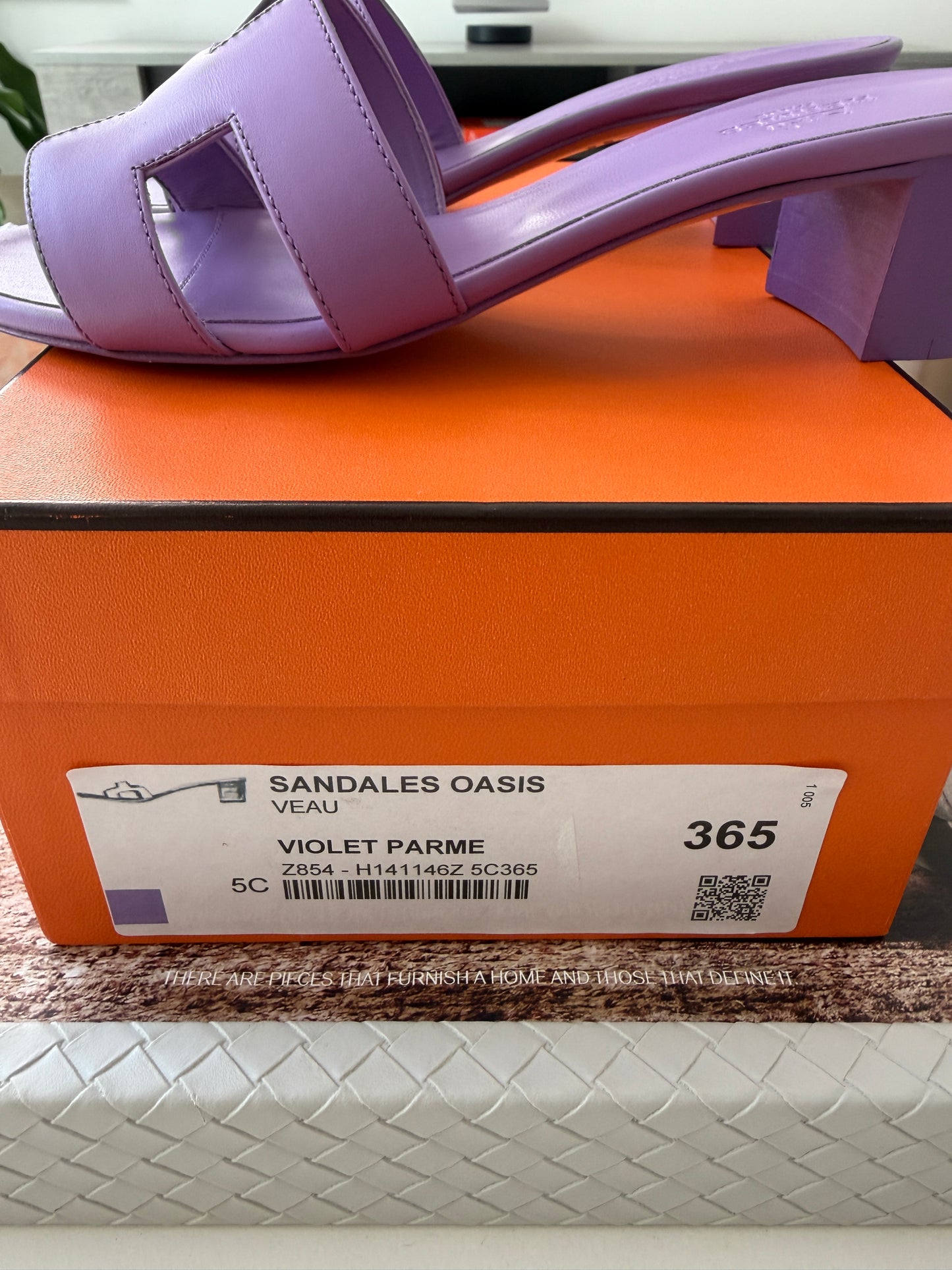 HERMES H OASIS VIOLET PARME SANDALS MULE FLIP FLOPS SHOES SLIDES