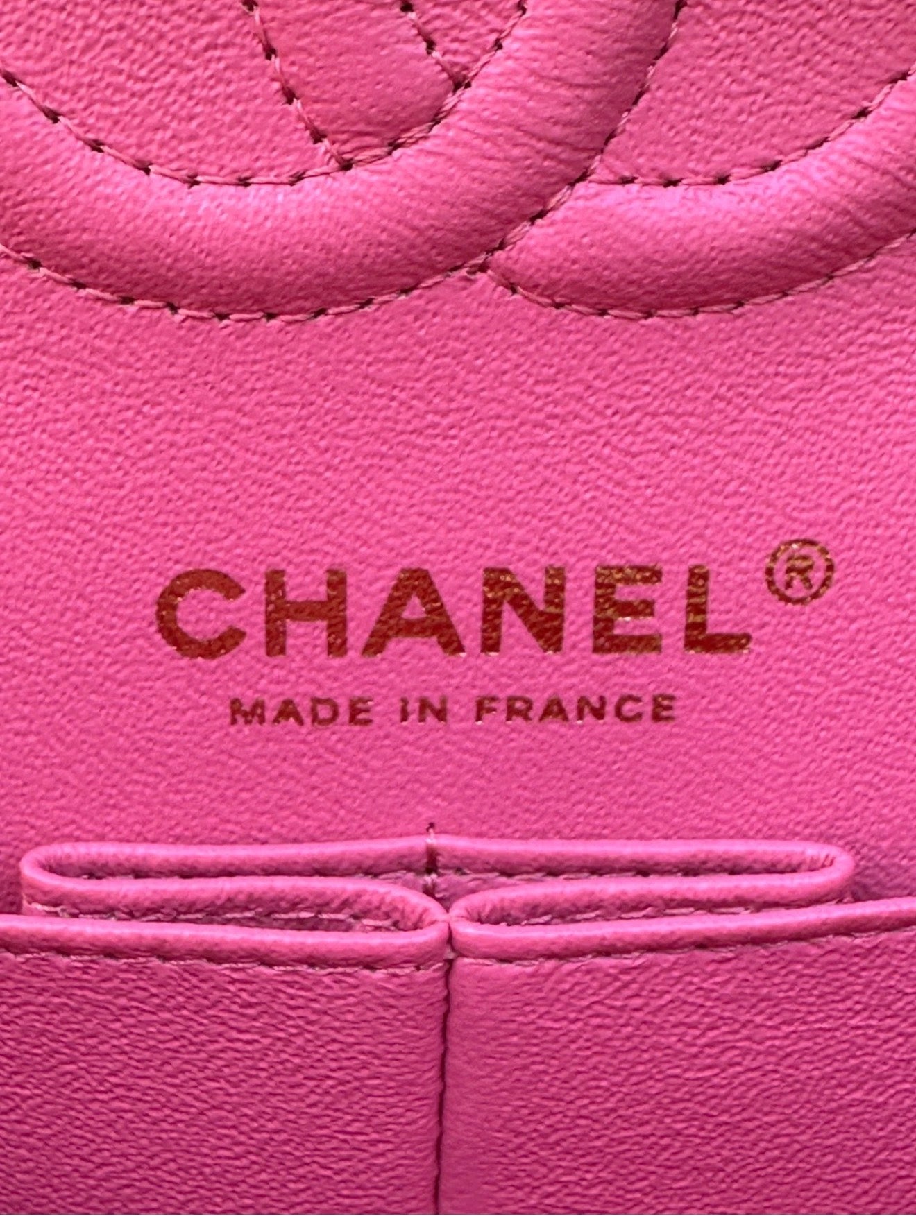 CHANEL PINK CAVIAR LEATHER SMALL CLASSIC DOUBLE FLAP BAG LIGHT GOLD HARDWARE