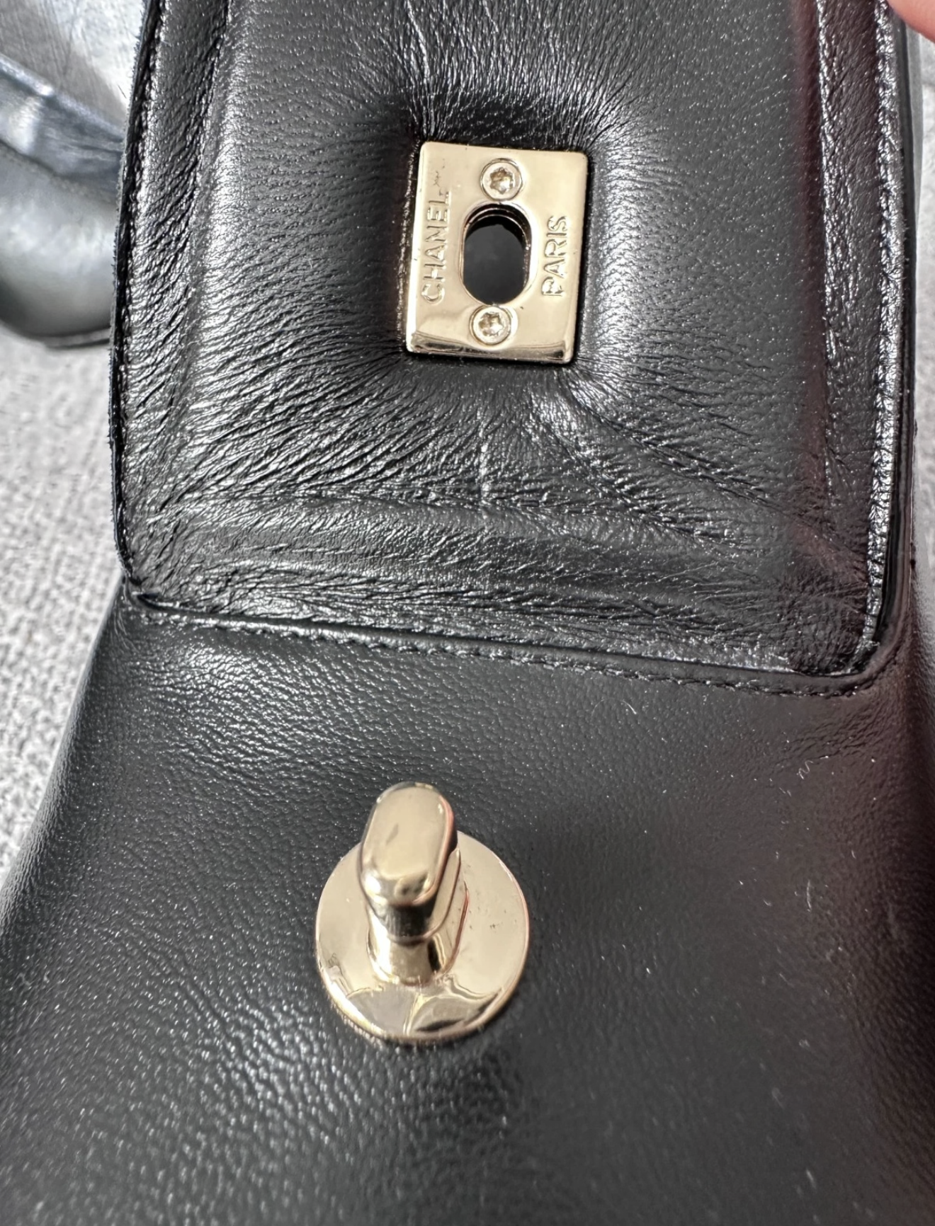 Chanel SS 26 Blazy Black Lambskin Square Toe CC Logo Turn-lock Pumps Heels