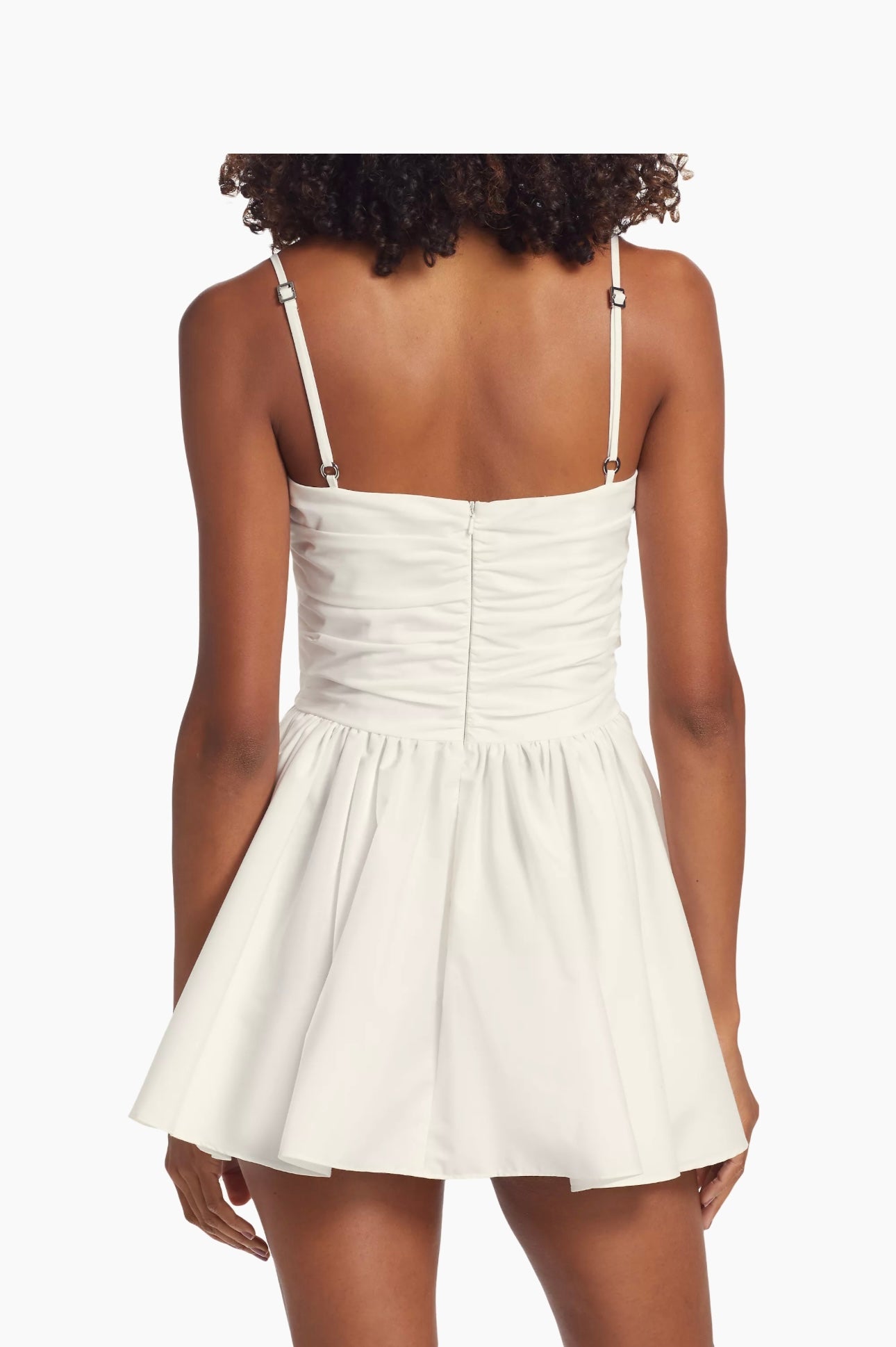 $795 Area Gold Golden Star Cut Out Poplin Gathered Cotton White Mini D Miami Lux Boutique $795 Area Gold Golden Star Cut Out Poplin Gathered Cotton White Mini D Miami Lux Boutique