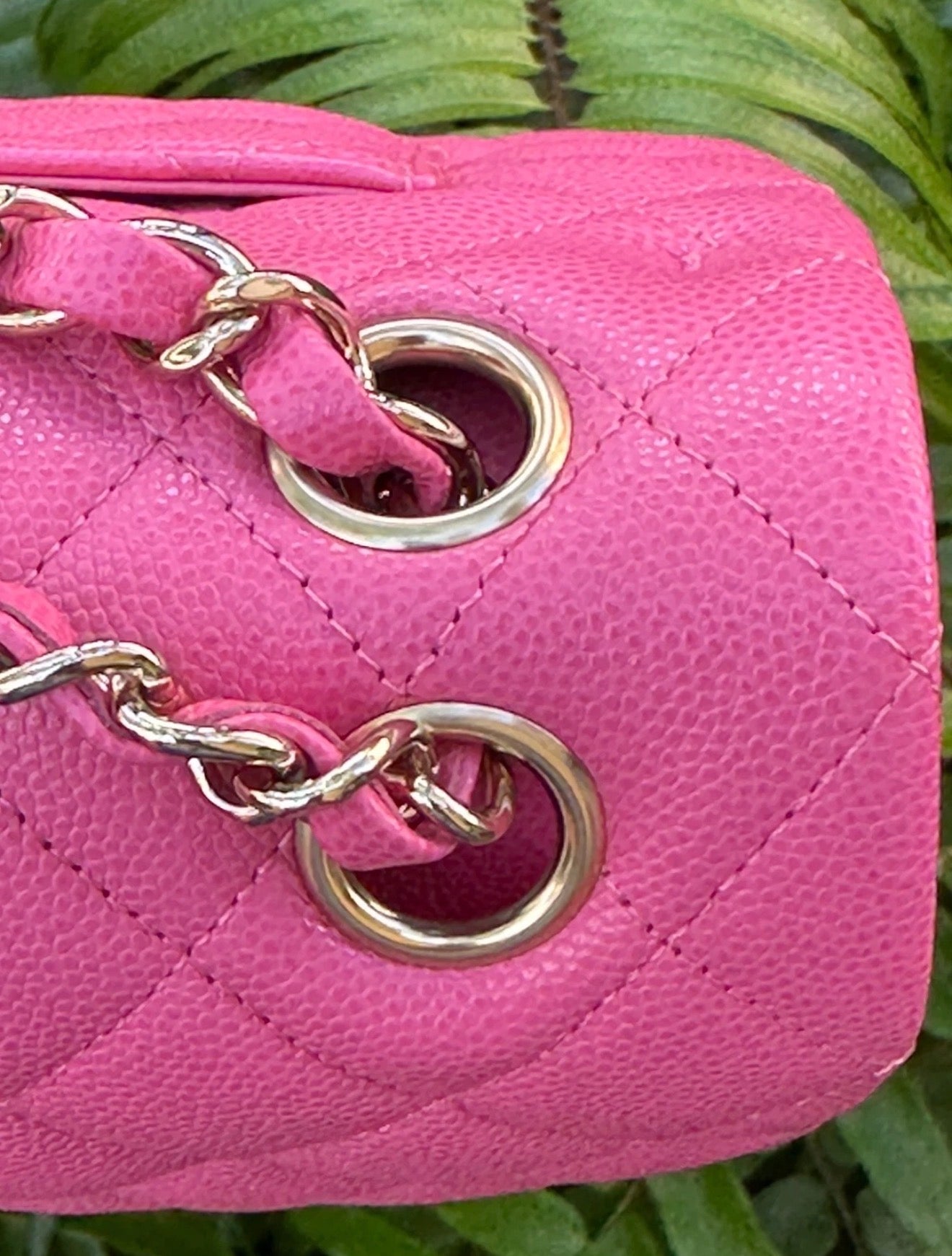 CHANEL PINK CAVIAR LEATHER SMALL CLASSIC DOUBLE FLAP BAG LIGHT GOLD HARDWARE