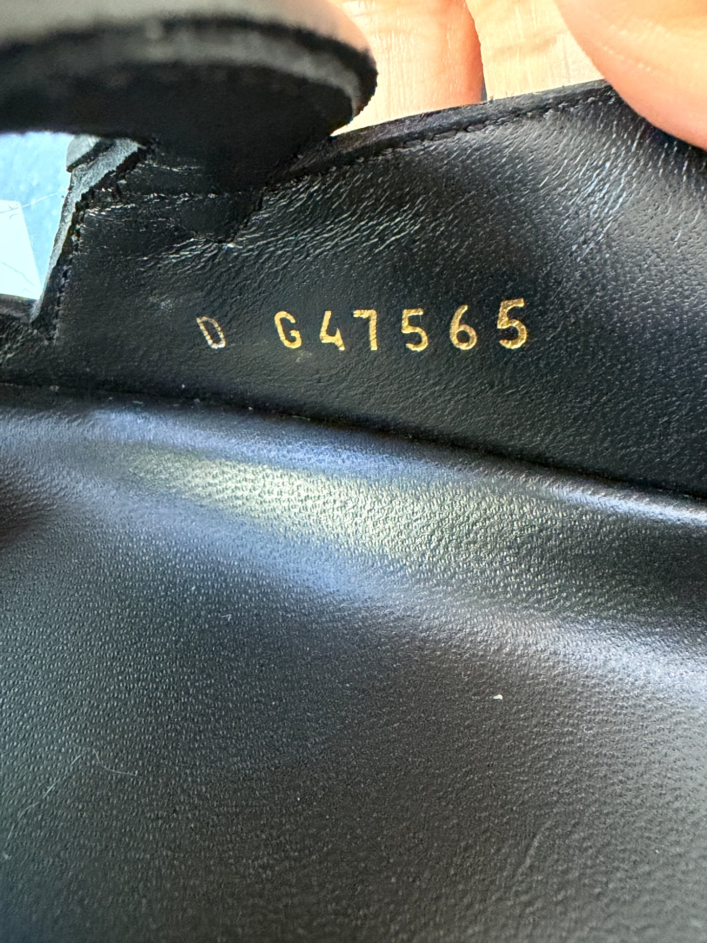 Chanel FW 26 Blazy Crumpled Shiny Lambskin Leather Black CC Logo Dad Sandals Slingbacks