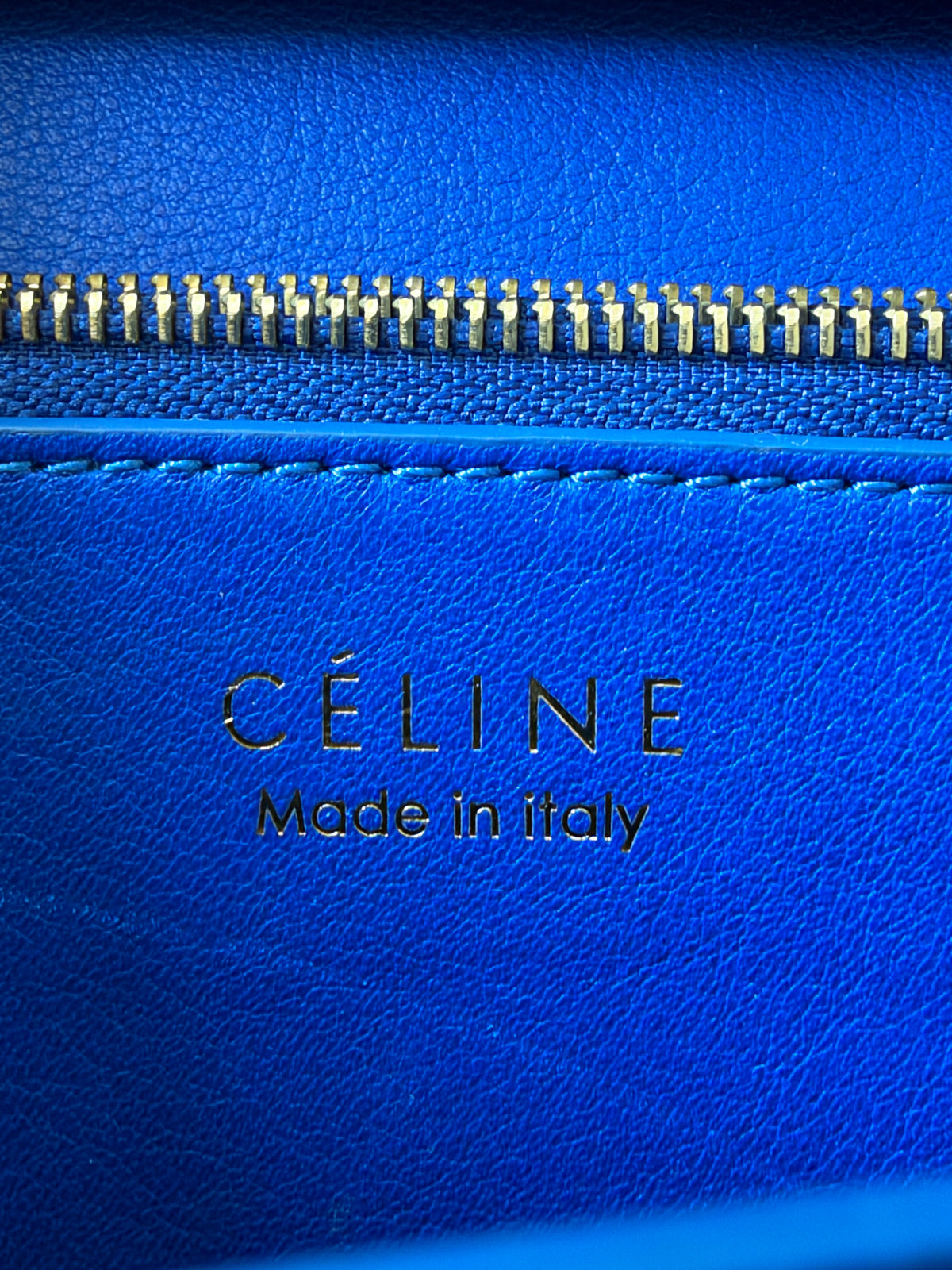 Celine Python Royal Blue Box GHW Medium Flap Handbag Cross Body Bag