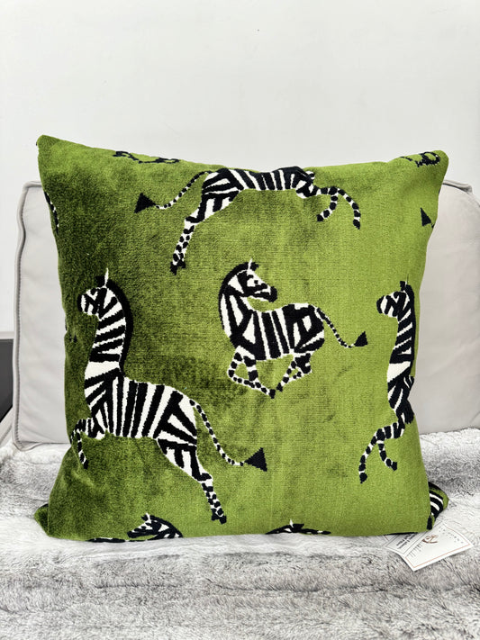 Pacific Coast Austin Horn 22x22 Kona Zebra Green Black Decorative Pillow NWT