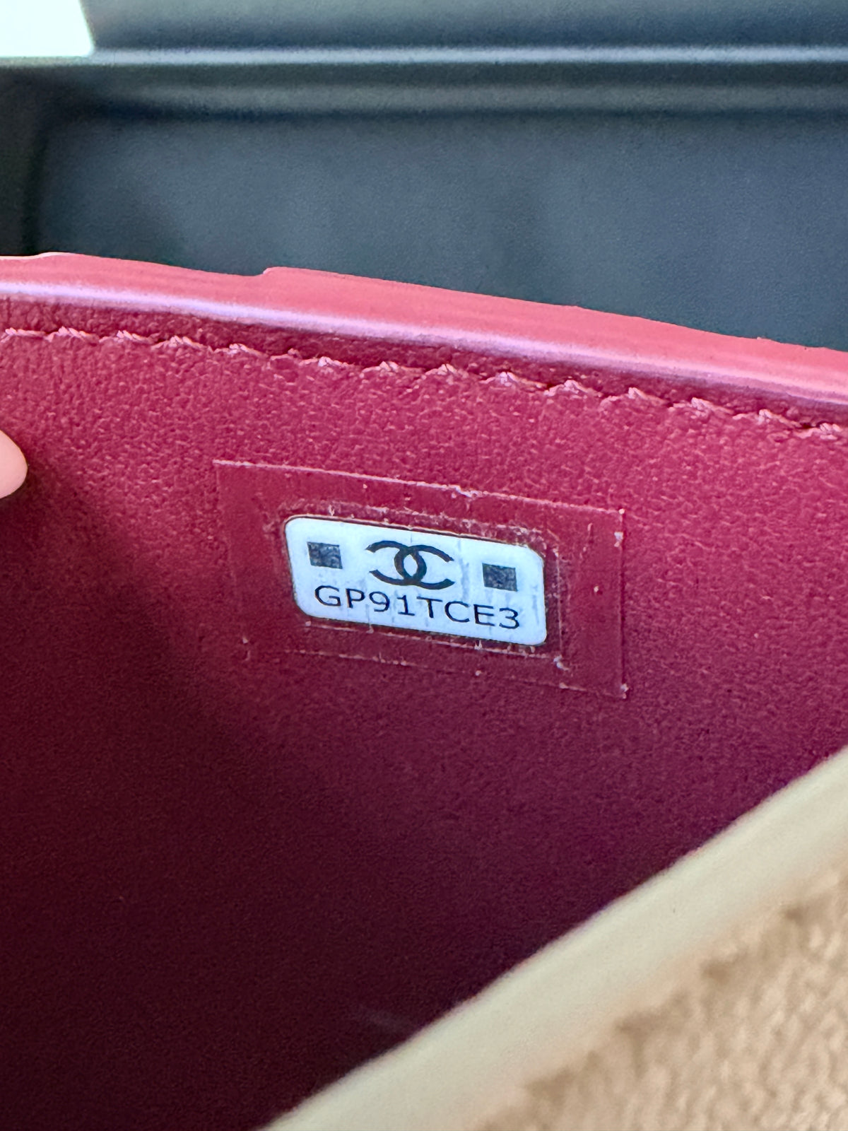 Chanel Metier’s d’Art 26A Bifold Dark Khaki Fonce Chèvre Leather Gold CC Logo Small Wallet Card Holder