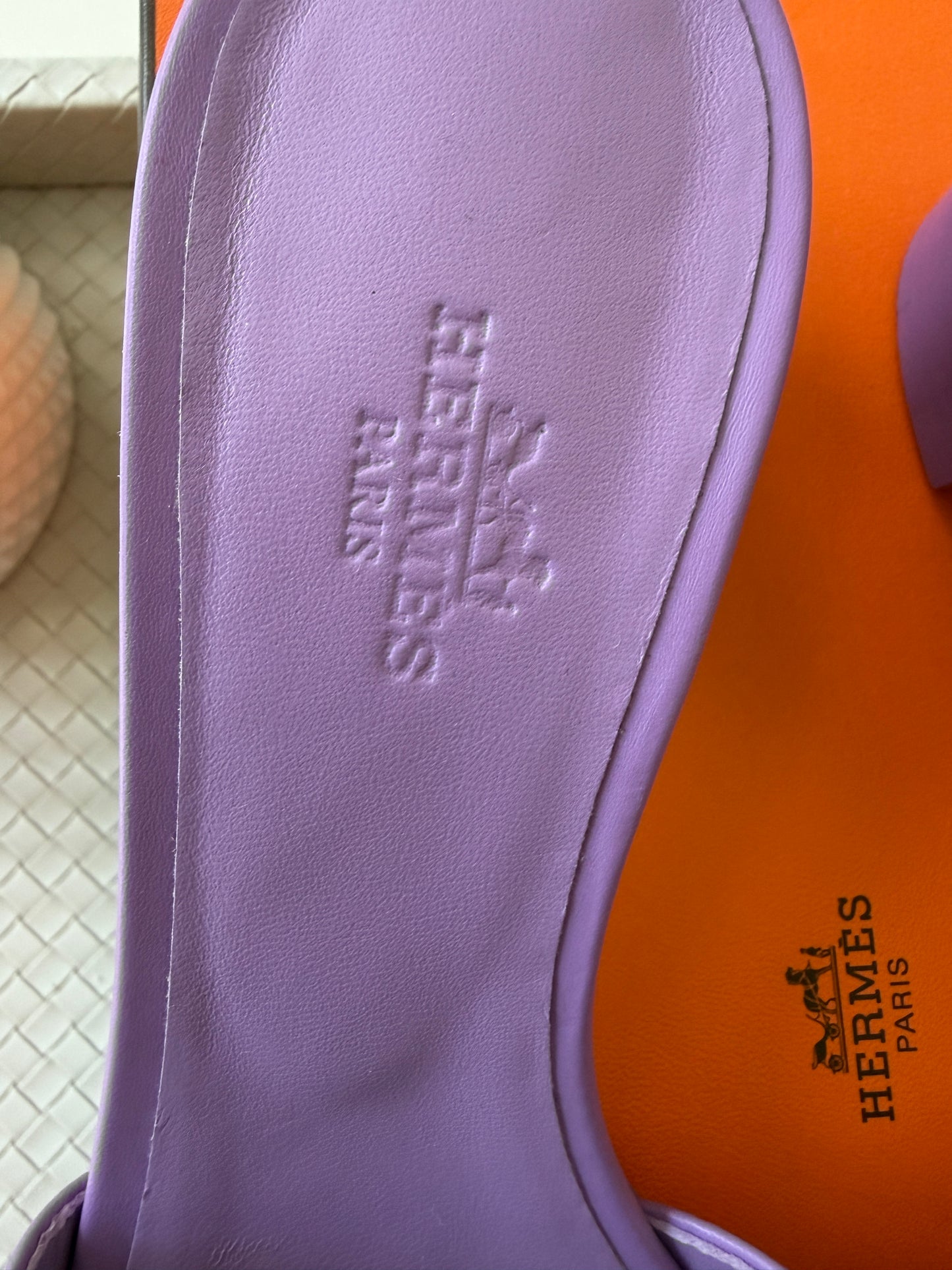 HERMES H OASIS VIOLET PARME SANDALS MULE FLIP FLOPS SHOES SLIDES