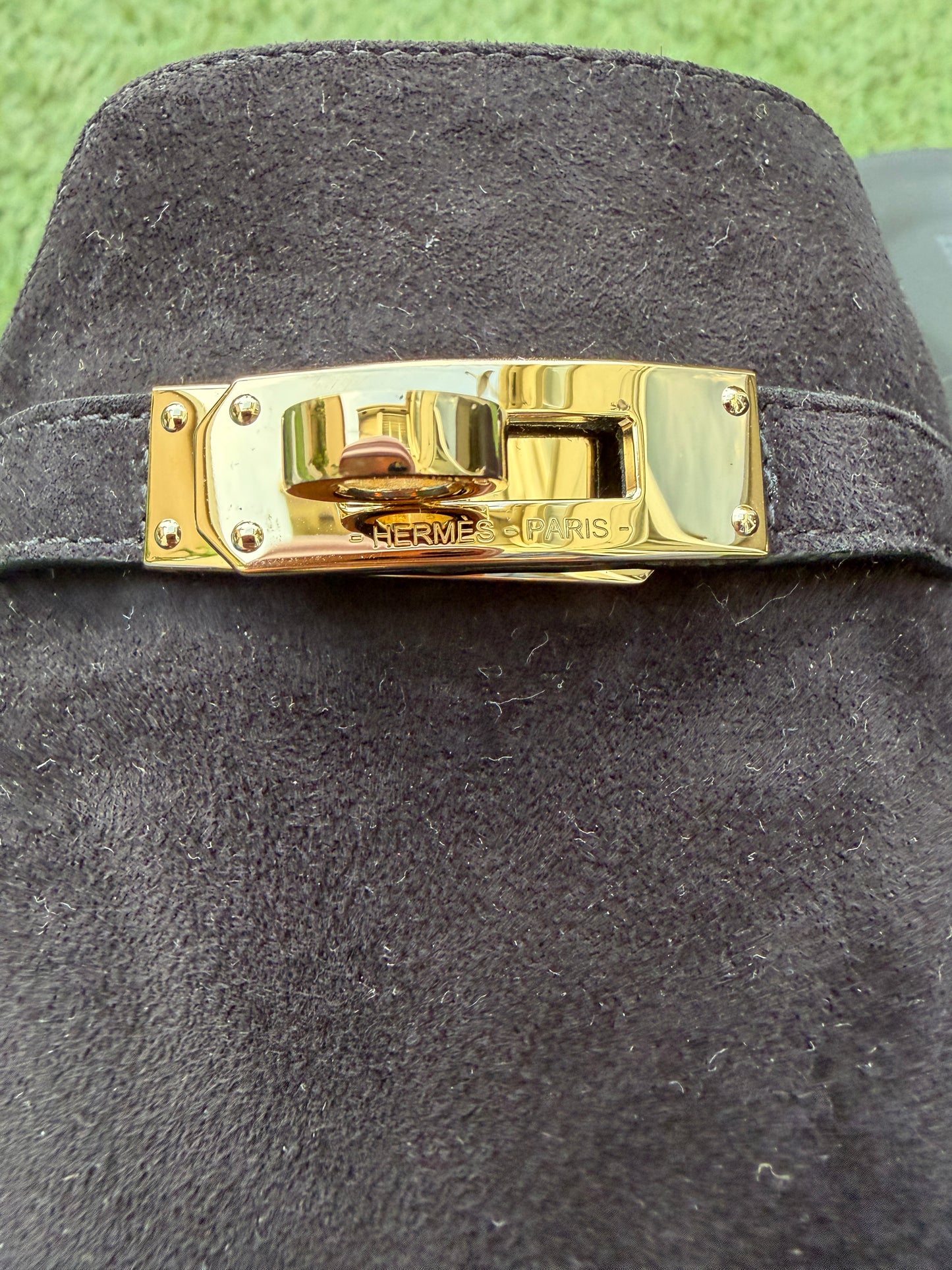 HERMES EMPIRE BLACK NOIR  SUEDE LEATHER FLIP FLOPS SHOES FLAT THONG SANDALS MULE