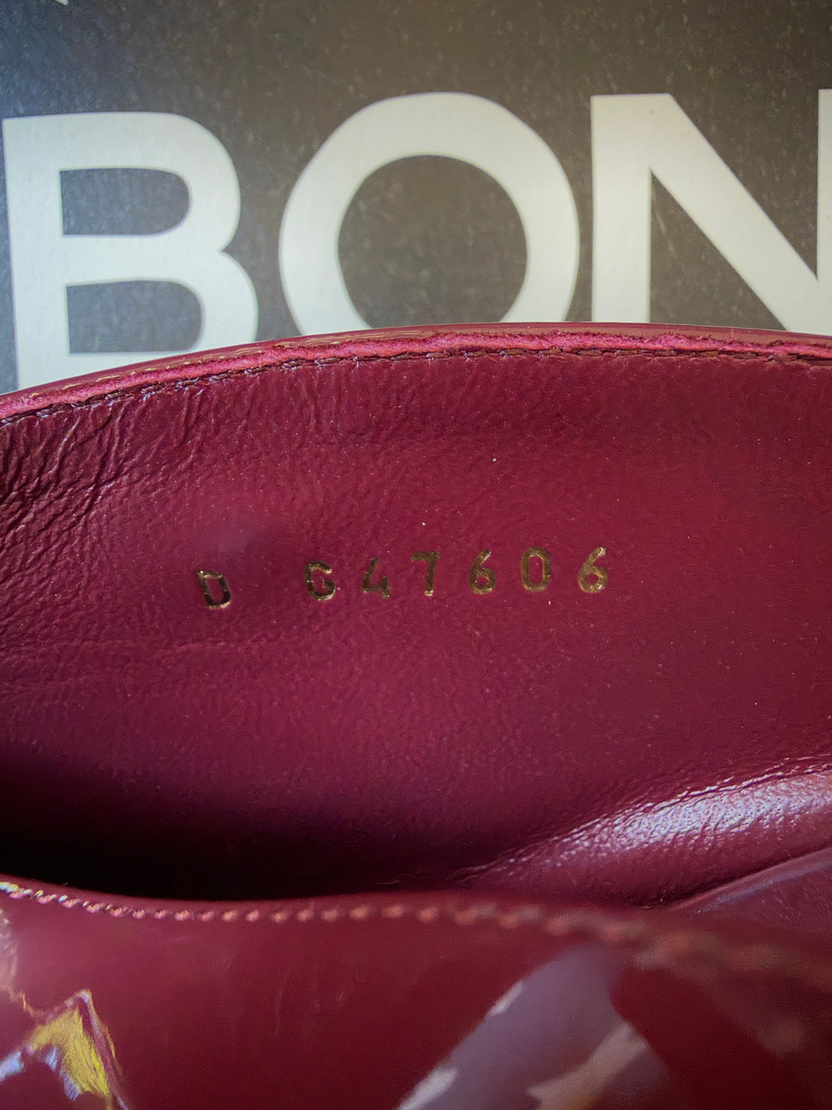 CHANEL F/W 26 BURGUNDY KHAKI PATENT LEATHER SQUARE TOE RED HEELS MULE PUMPS