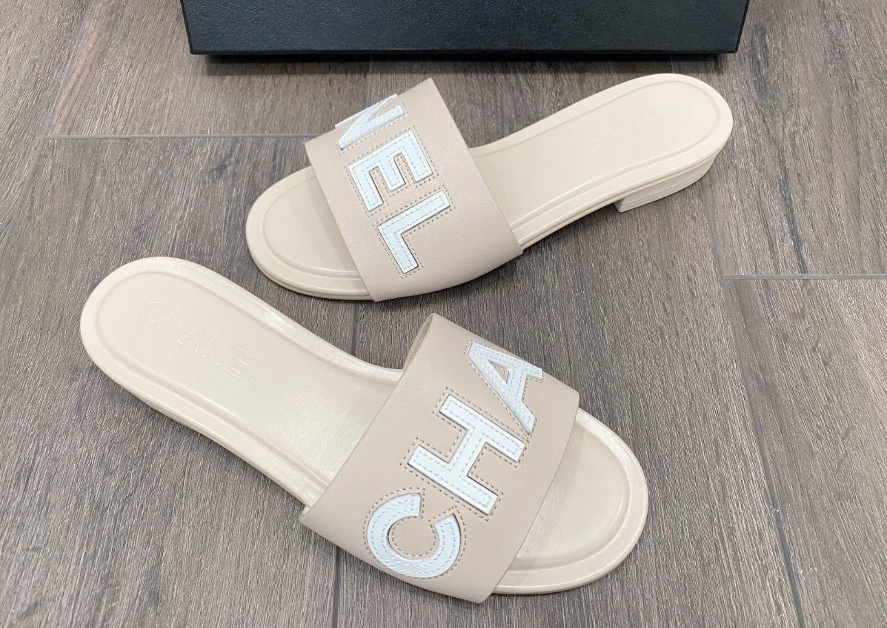 chanel women's slide sandals