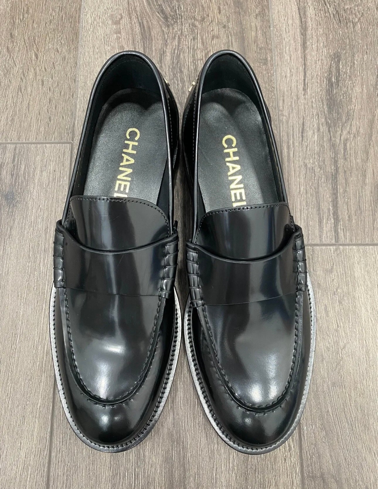 CHANEL BLACK LEATHER LOAFERS OXFORD SHOES – Miami Lux Boutique