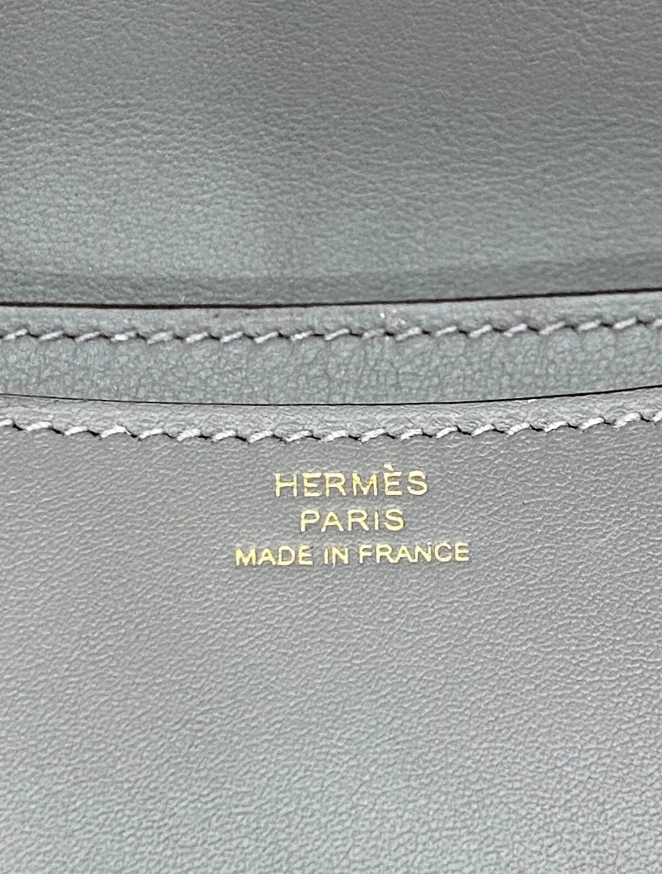 Hermès CONSTANCE 18 MINI MIRROR GRAY GRIS MEYER VEAU SWIFT LEATHER BAG GHW