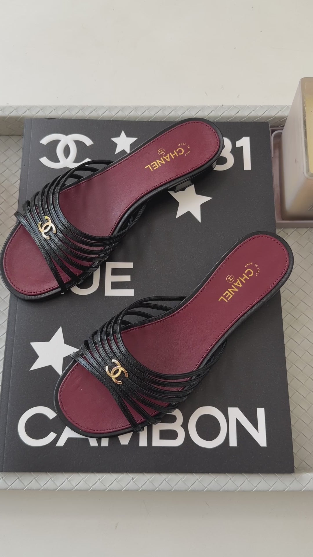 Chanel 2026 Métiers d'Art Blazy Black Leather Strappy Gold CC Logo