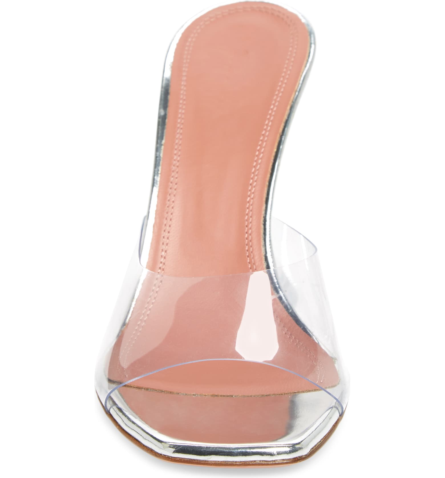 Perspex wine glass heels womens mule