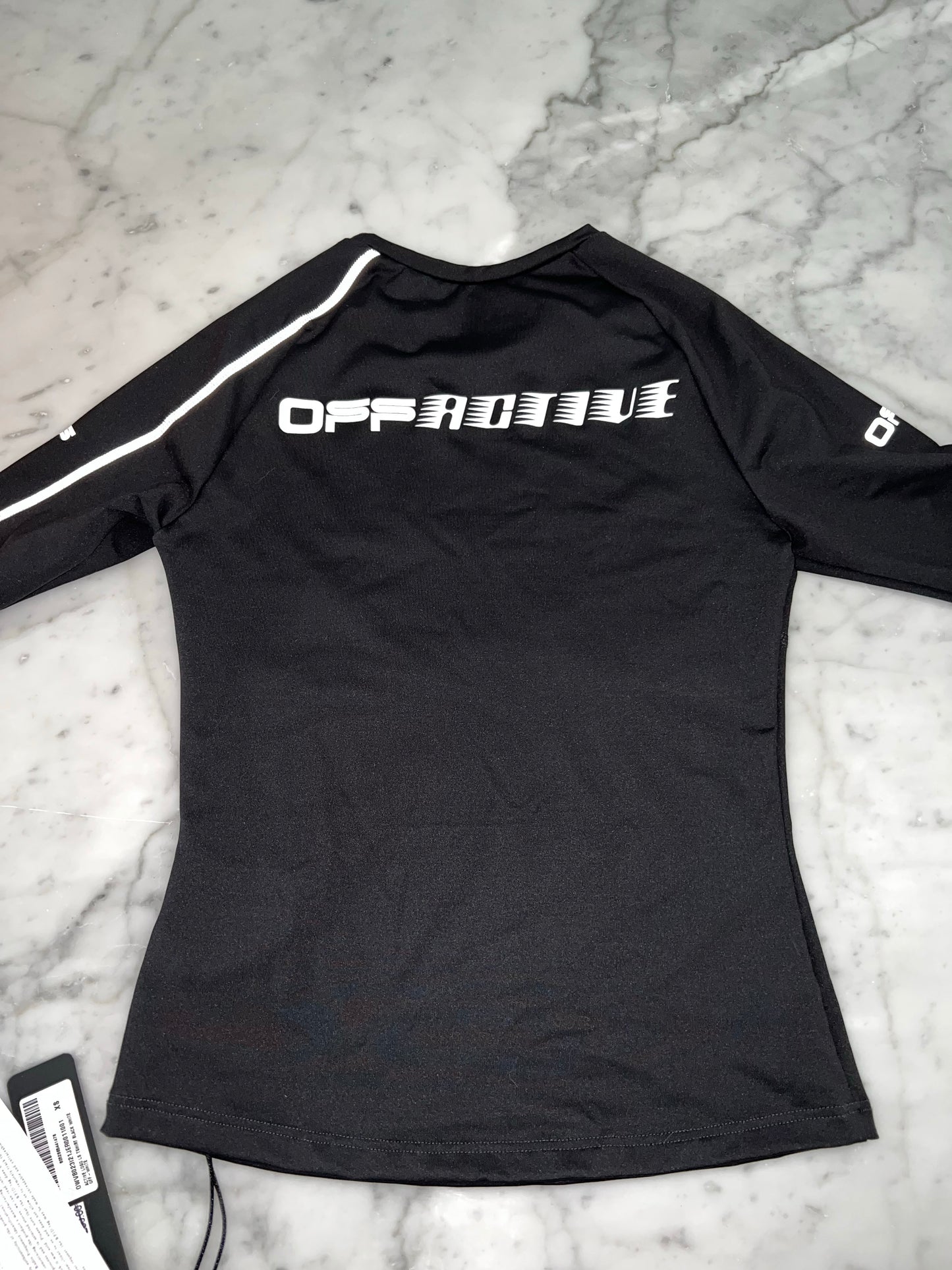 Off-White Black Logo Active Long Sleeve T Shirt Top