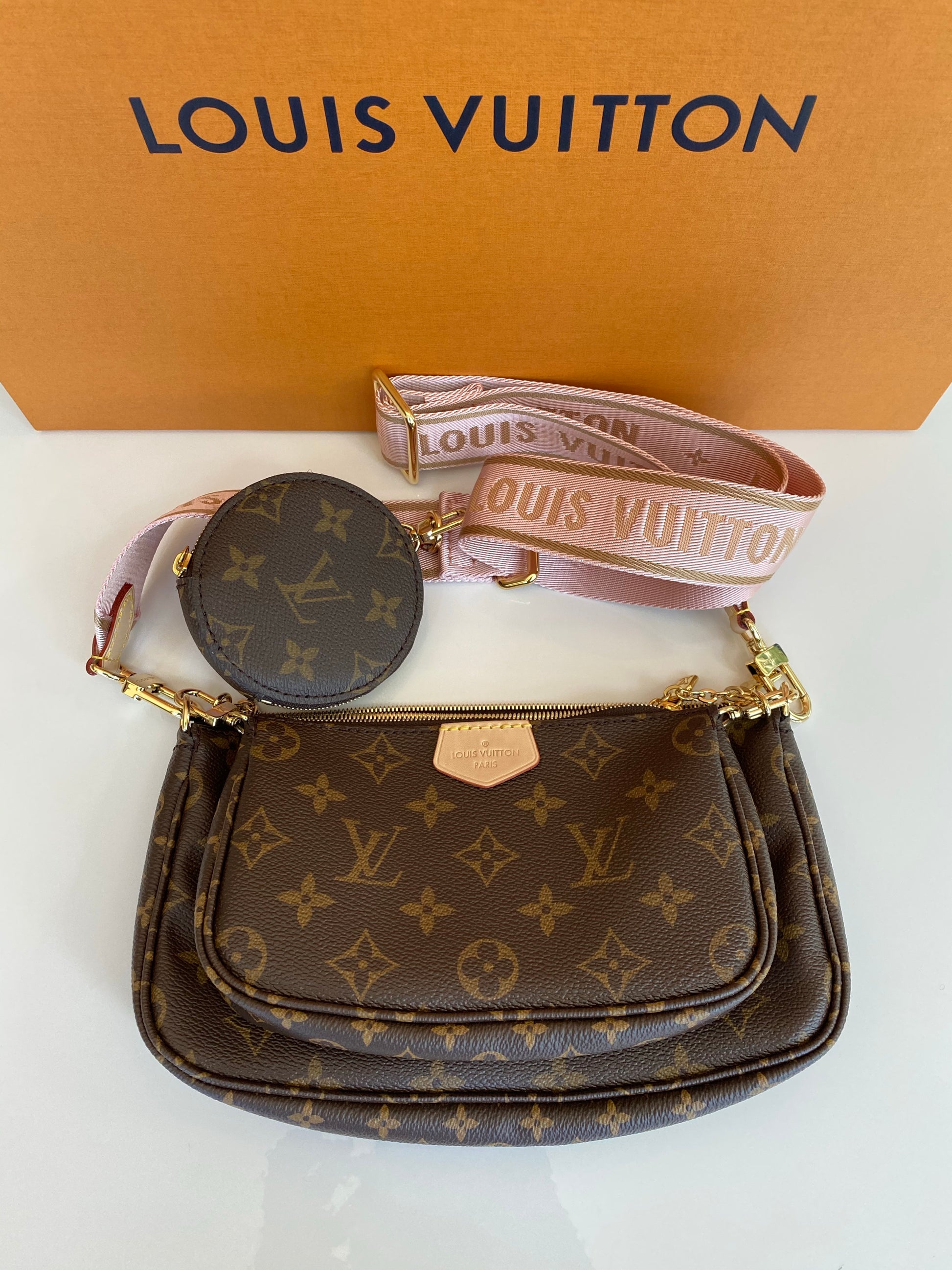 Louis Vuitton Multi Pochette, Pink Strap