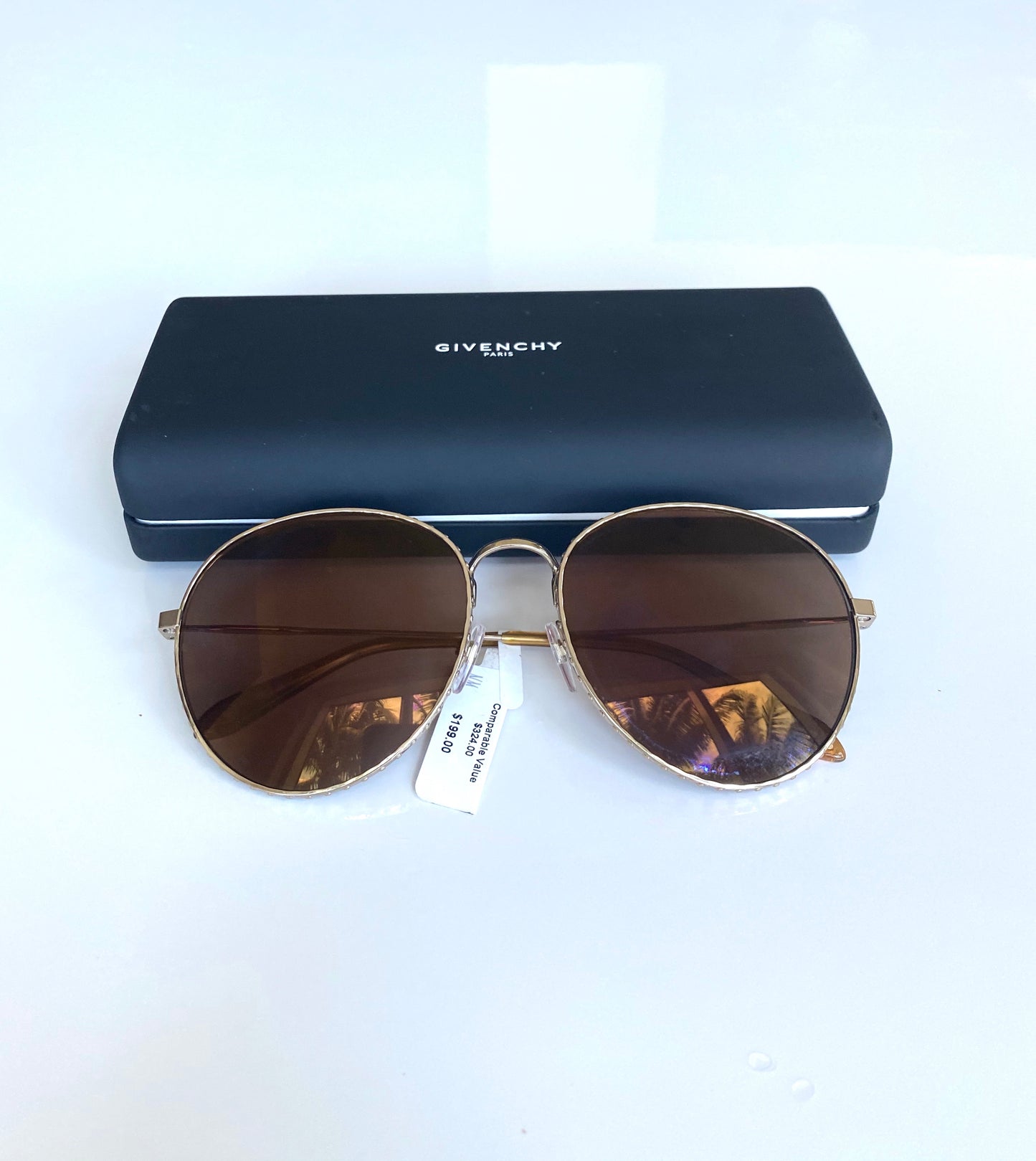 Givenchy Metal Round Frames Sunglasses Gold