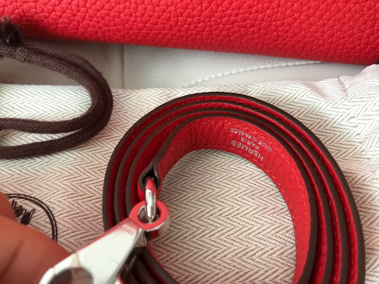 Hermes Kelly 35 Rouge Tomate Red Retourne Togo Palladium Hardware
