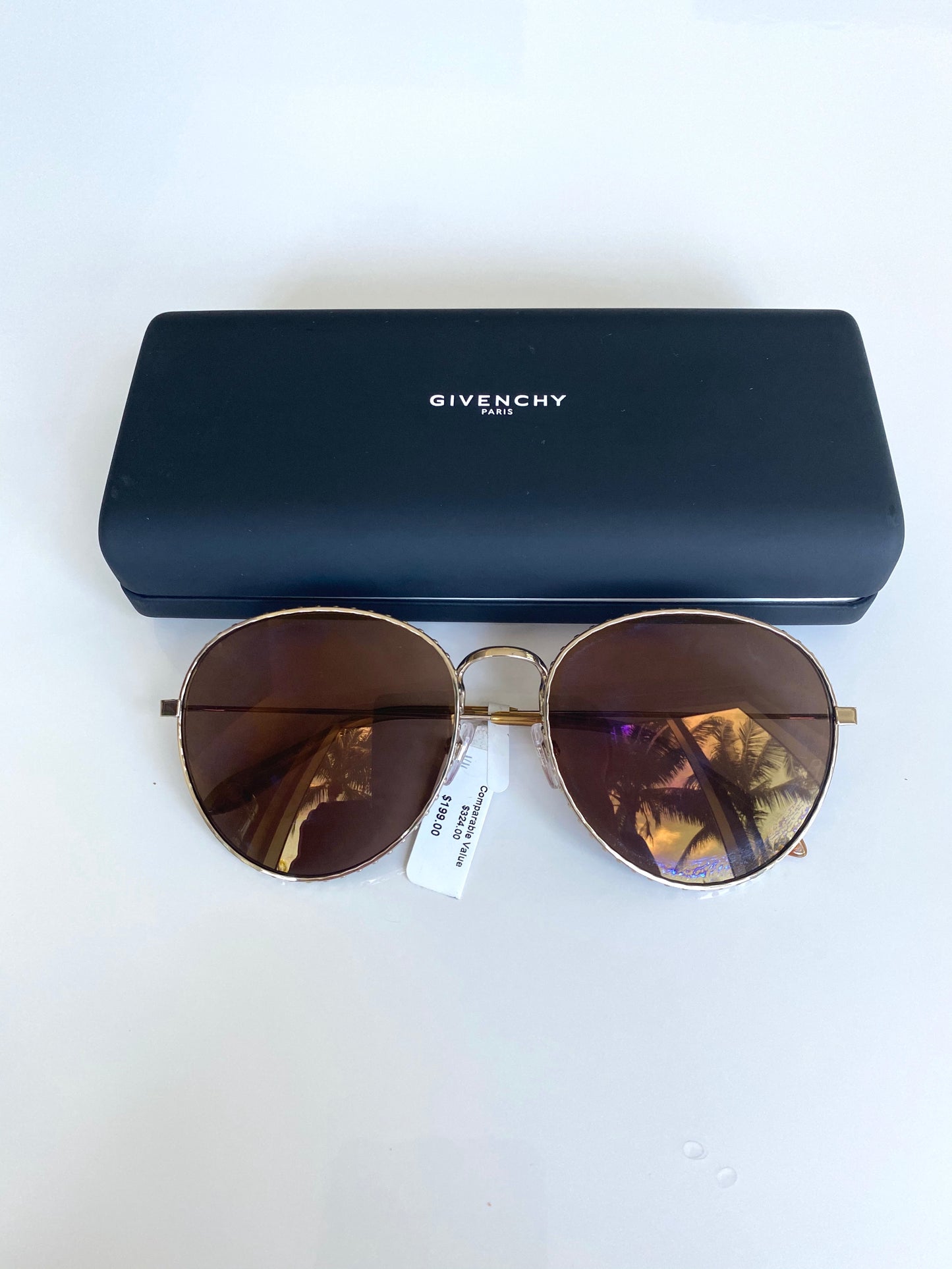 Givenchy Metal Round Frames Sunglasses Gold